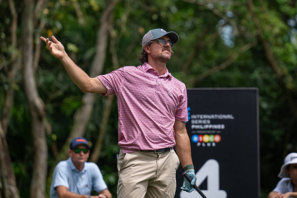 George Bryan in Pink Polo & Beige Trousers at the International Series Philippines