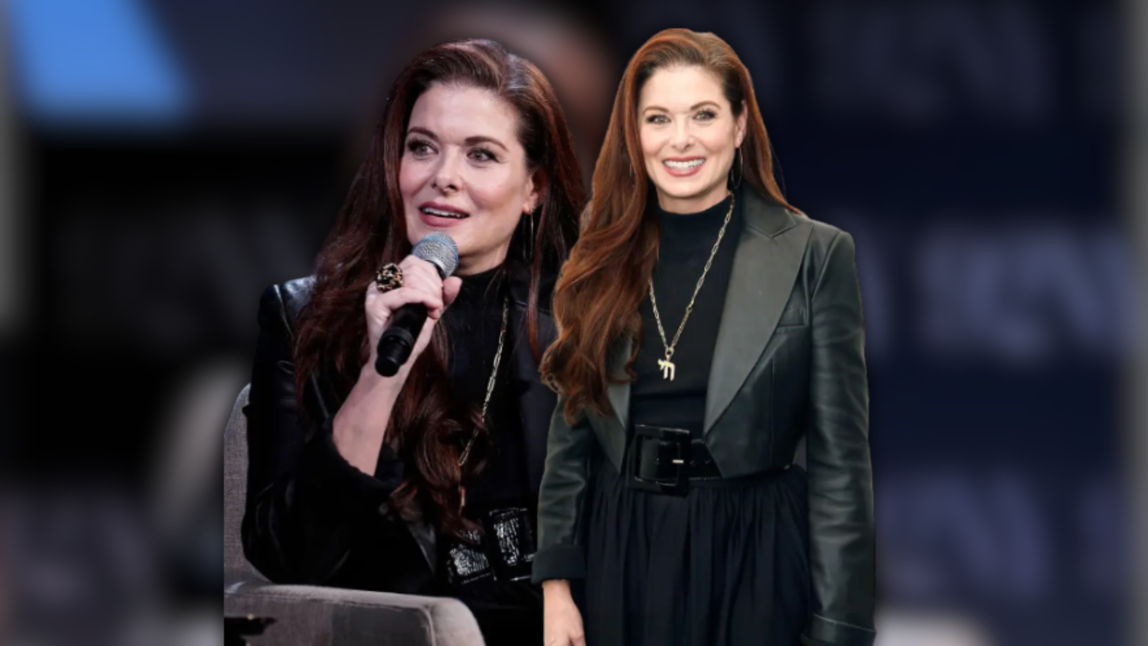 Debra Messing Stuns in Sleek Black Leather Blazer at 92NY Conversation
