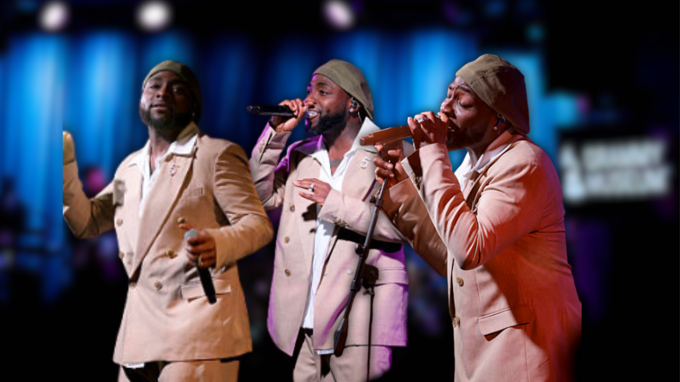 From Stage to Style: Davido Performs at Spotlight in Elegant Double-Breasted Suit