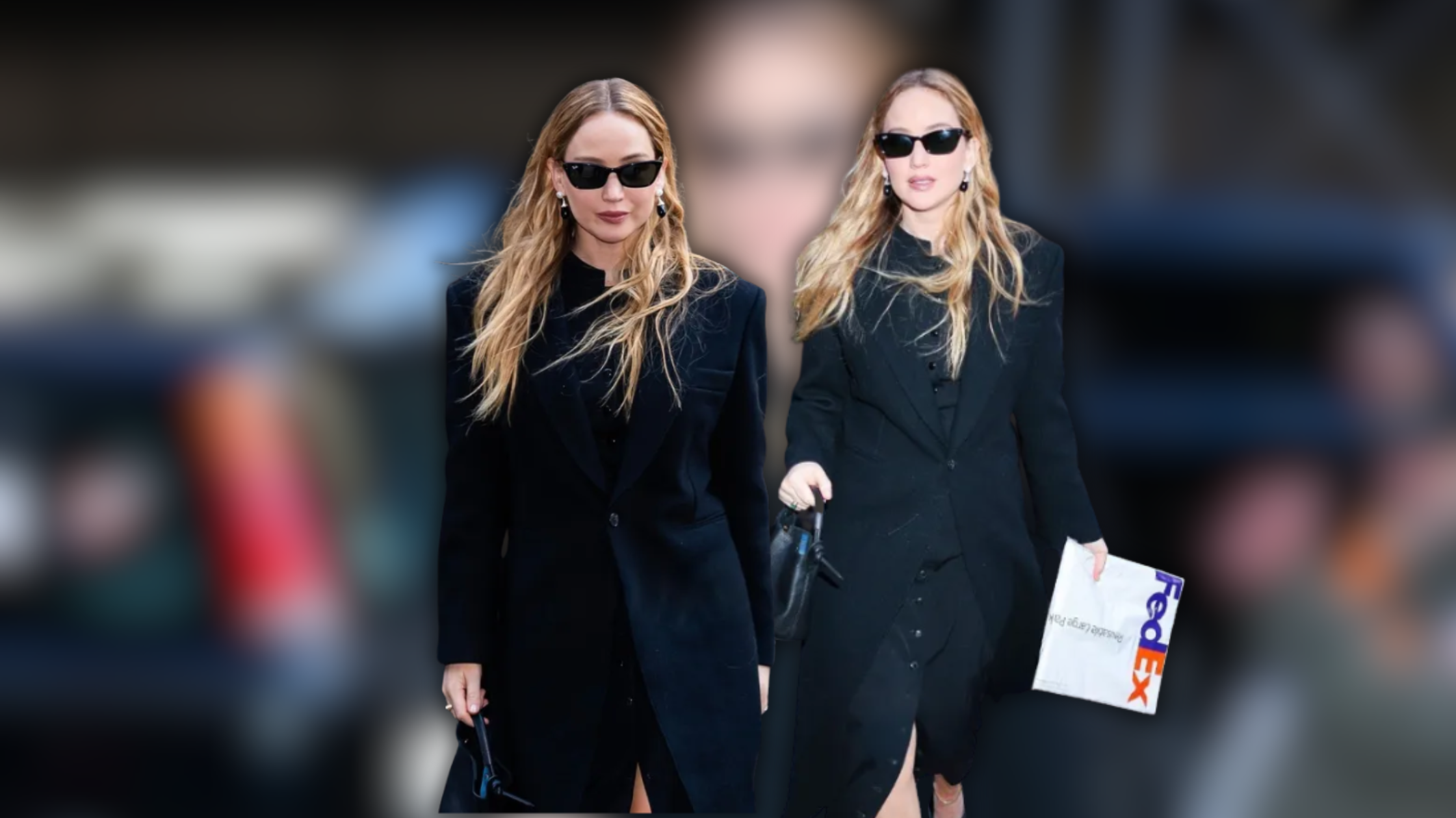 Jennifer Lawrence Proves Less Is More in New York City Wearing a Stunning Black Long Coat