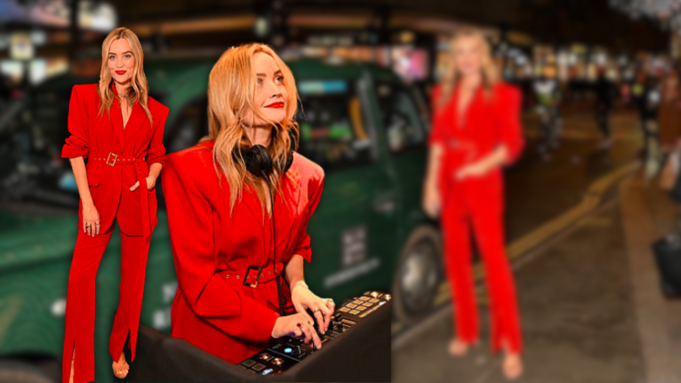 Laura Whitmore Dazzles in Bold Red Pant Suit at Rituals Mind Oasis London Launch Event
