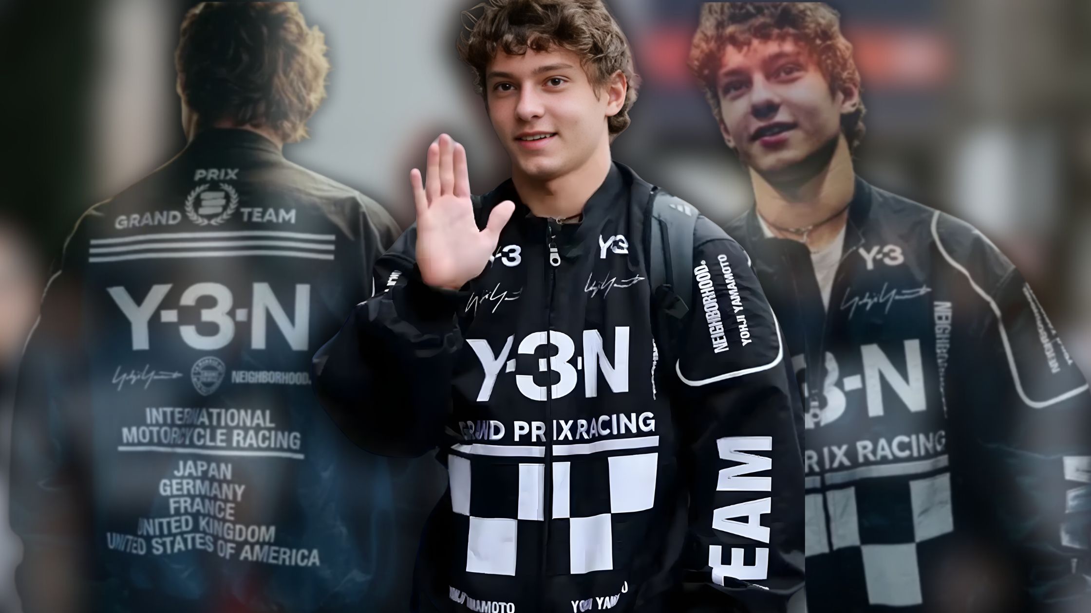 Yohji Yamamoto Y3-N Grand Prix Racing Jacket High-Fashion Motorsport Style