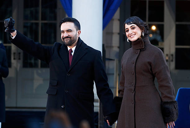 Zohran Mamdani and Rama Duwaji Showcase Refined Coat Style at the 2026 Ceremonial Inauguration