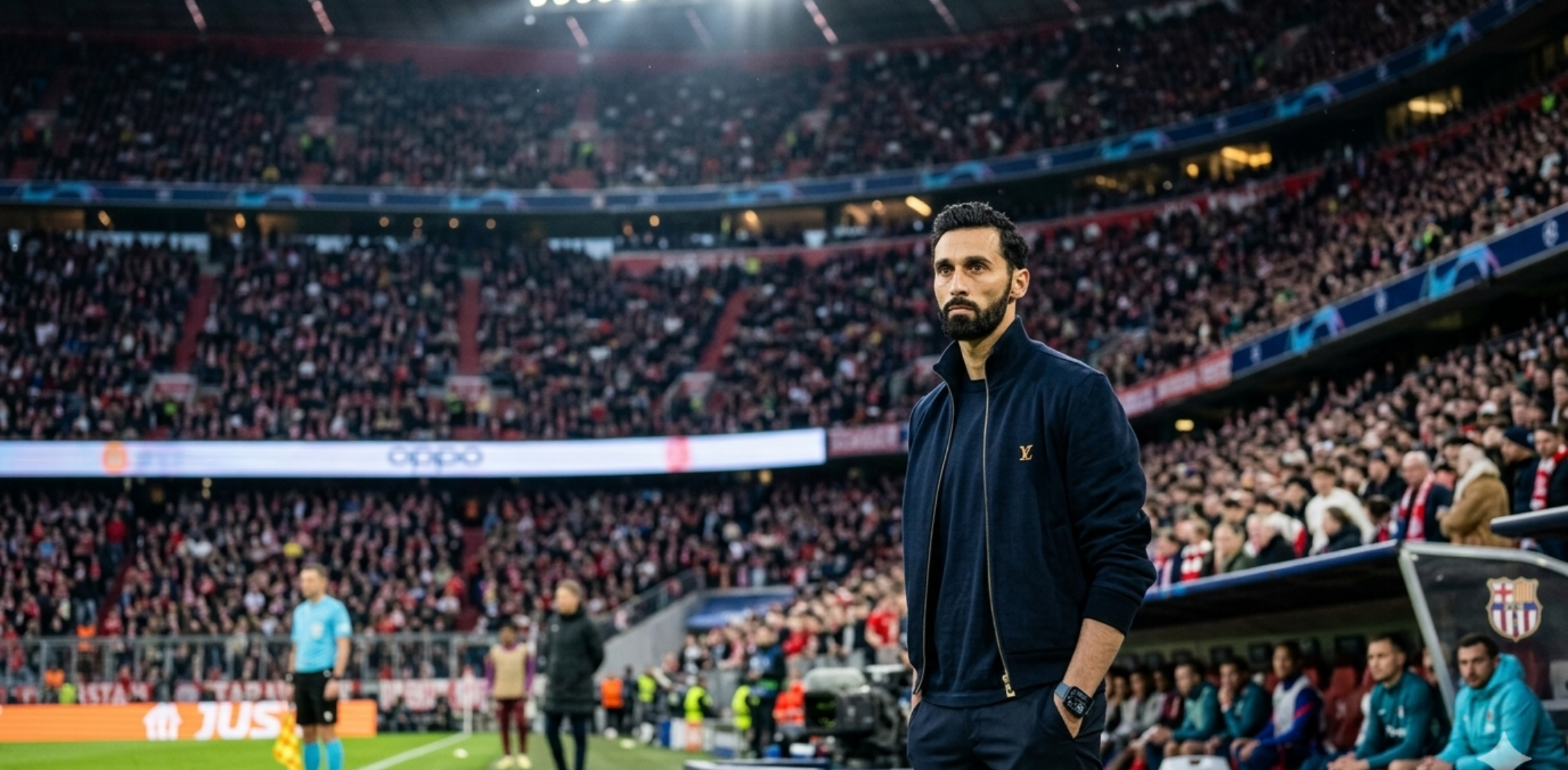 Álvaro Arbeloa UEFA Champions League 2025/26 navy blue track jacket with slim-fit modern design