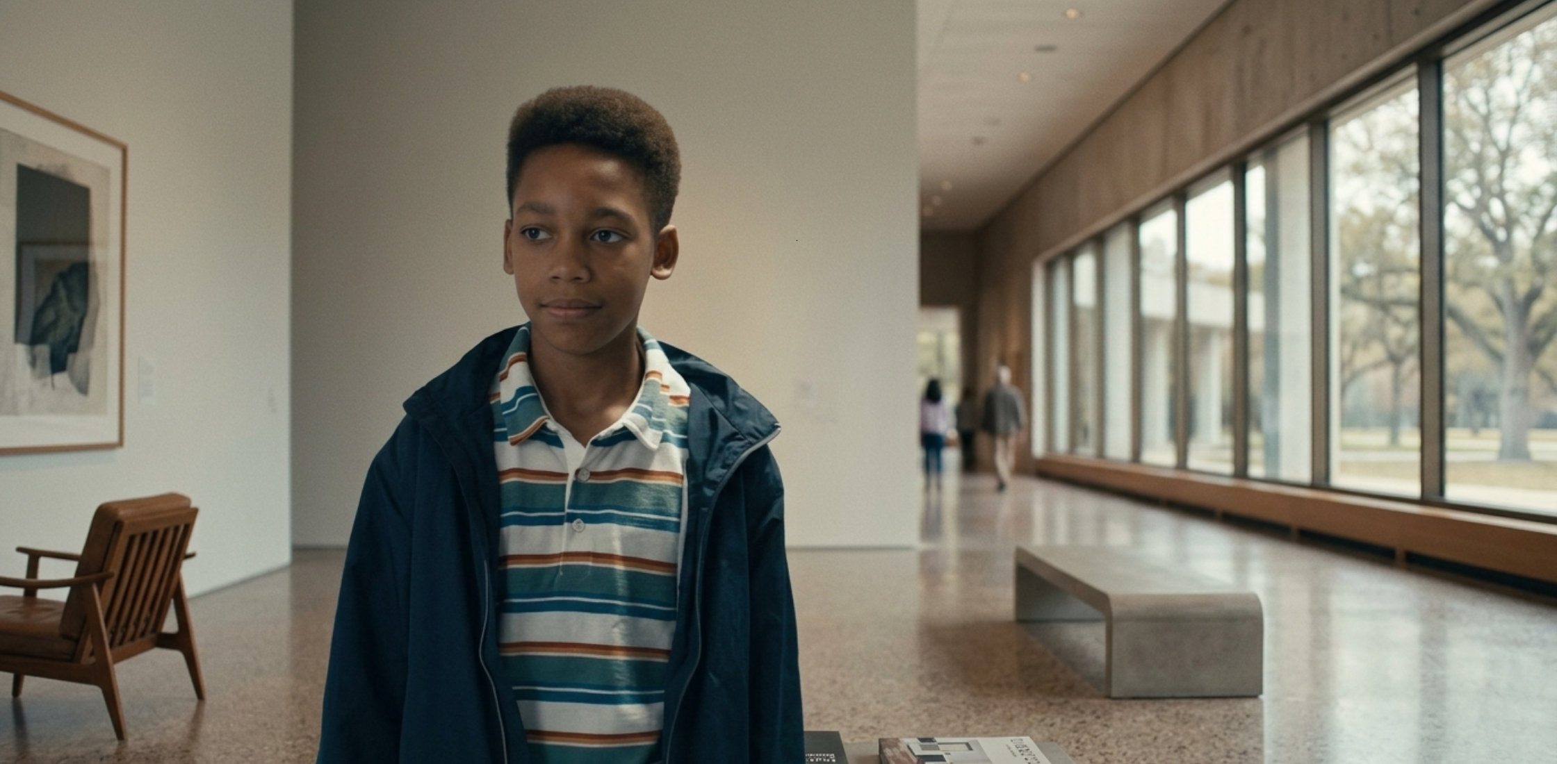 Jacob Criminal Record S01 Blue Hooded Jacket with navy windbreaker design, ribbed cuffs, and relaxed streetwear fit inspired by modern urban style