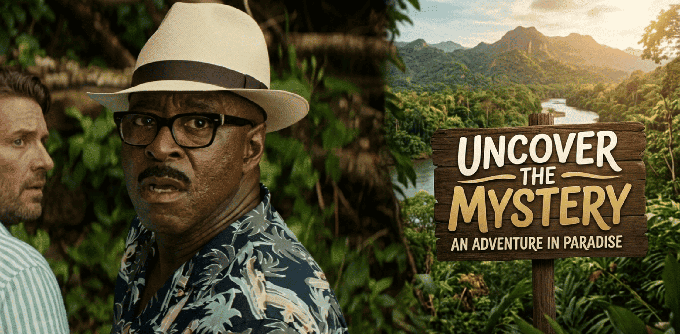 Lilo & Stitch Courtney B. Vance Cobra Bubbles Navy Tropical Hawaiian Printed Shirt