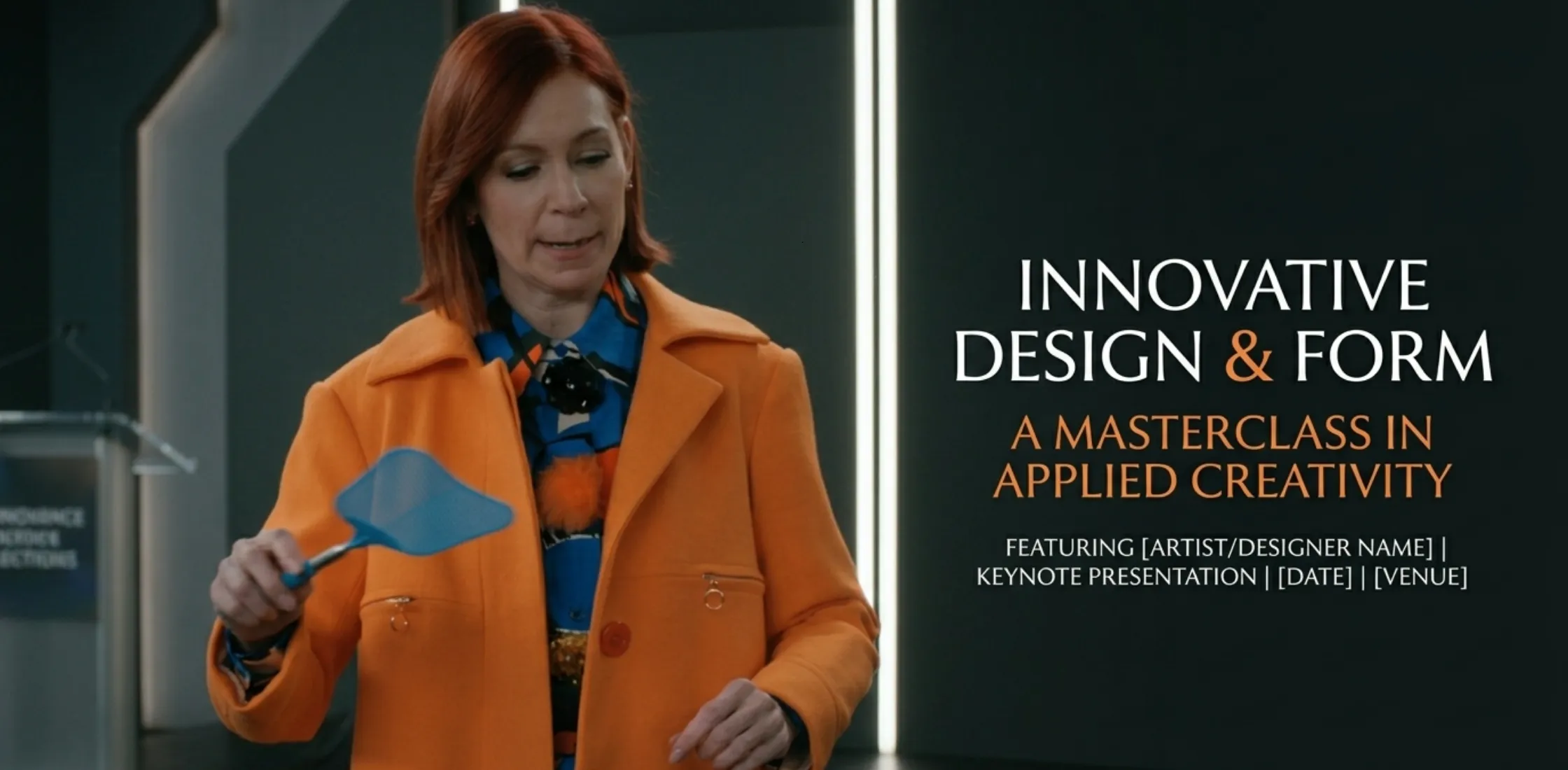 Elsbeth S03 Elsbeth Tascioni orange A-line swing wool coat worn in Season 3 Episode 6 Bunker Down