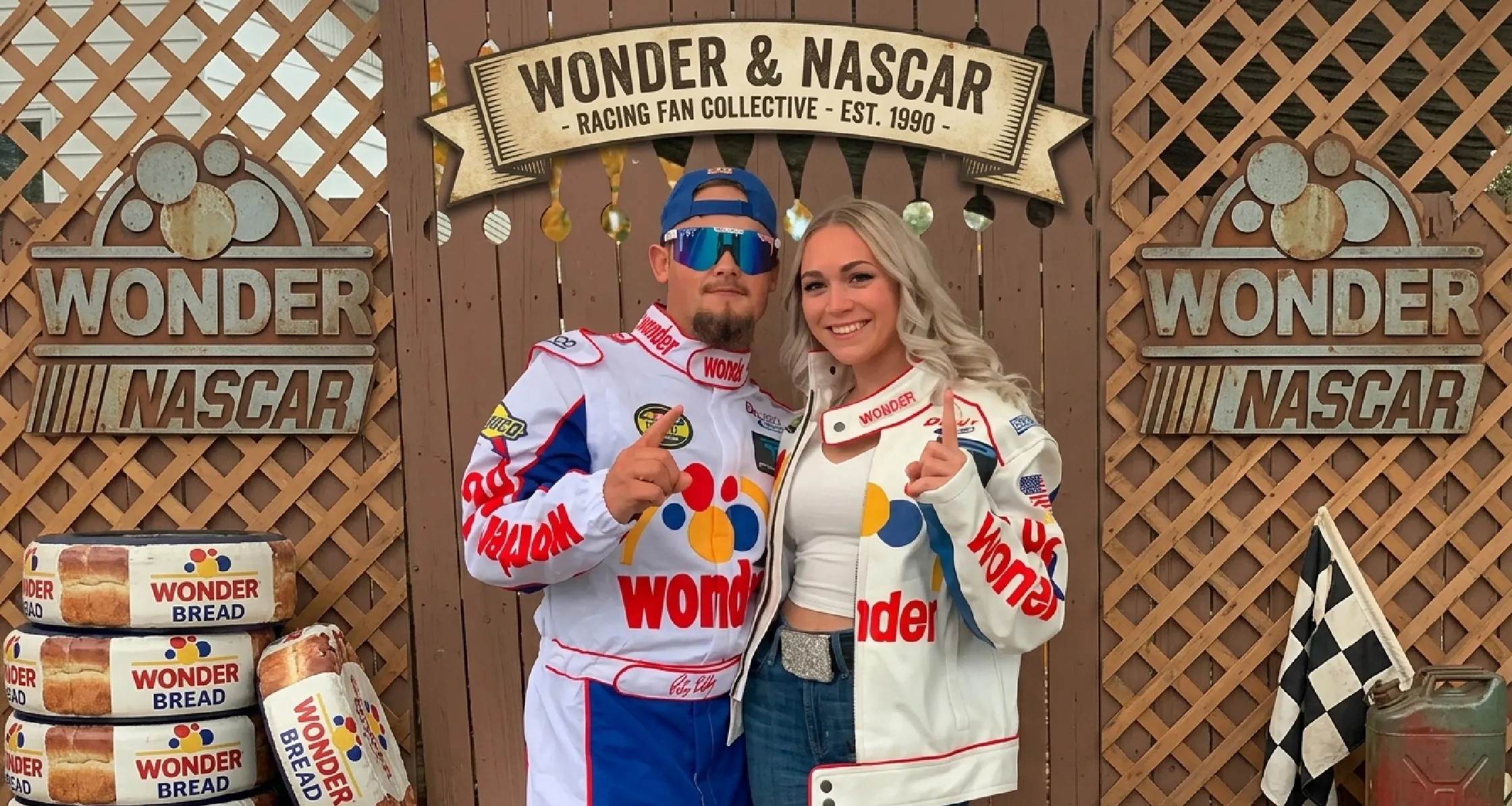 Ricky Bobby Wonder Bread racing leather jacket from Talladega Nights costume look