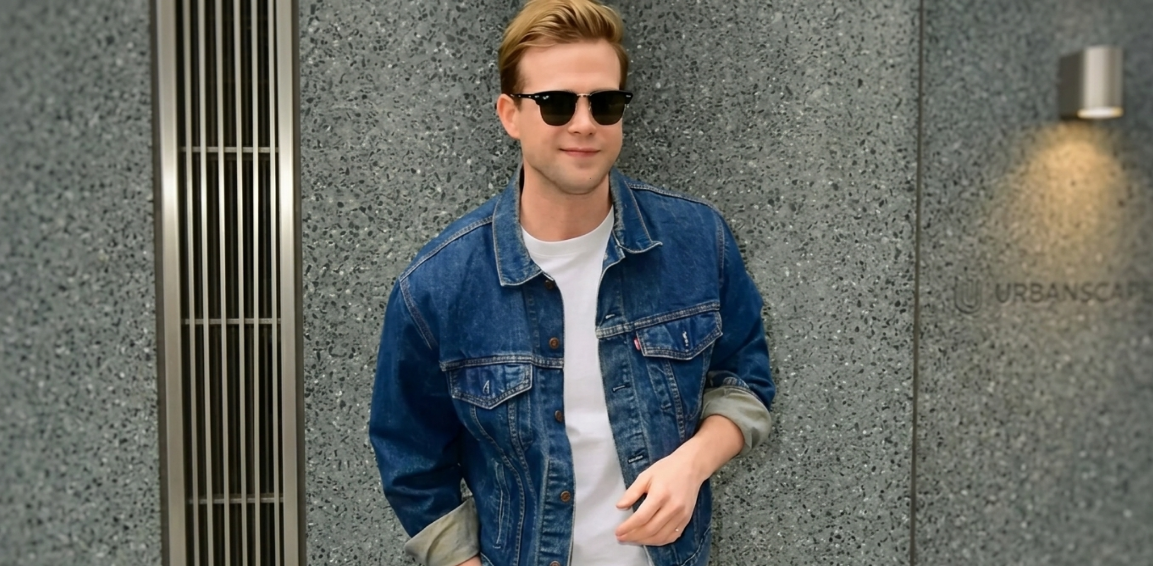 Leo Woodall NYC 2026 denim jacket styled in relaxed off-duty streetwear look with modern urban edge