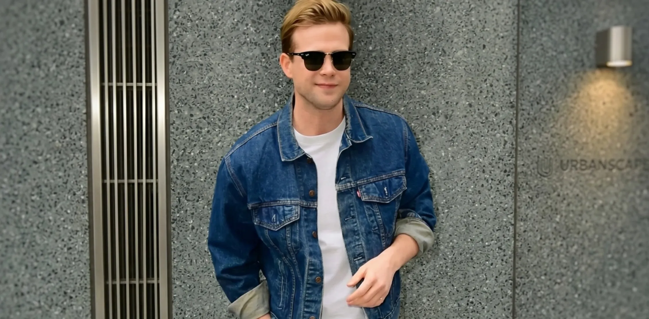 Leo Woodall NYC 2026 denim jacket styled in relaxed off-duty streetwear look with modern urban edge