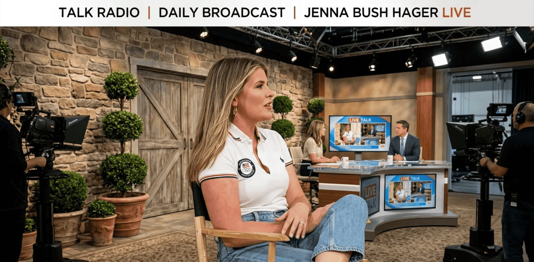 Access Daily 2025 Lauren Herbert Team USA white polo shirt featuring embroidered Olympic chest patch and patriotic stripe detailing