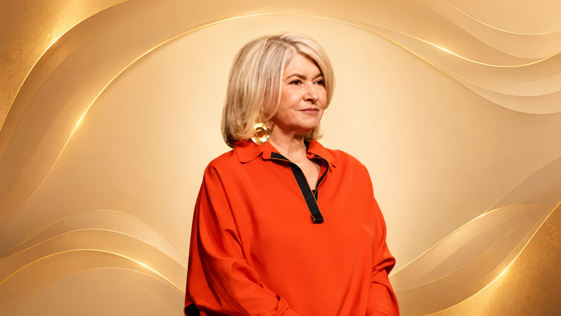 How to Achieve Effortless Celebrity Chic with the Yes Chef S01 Martha Stewart Orange Pullover Top