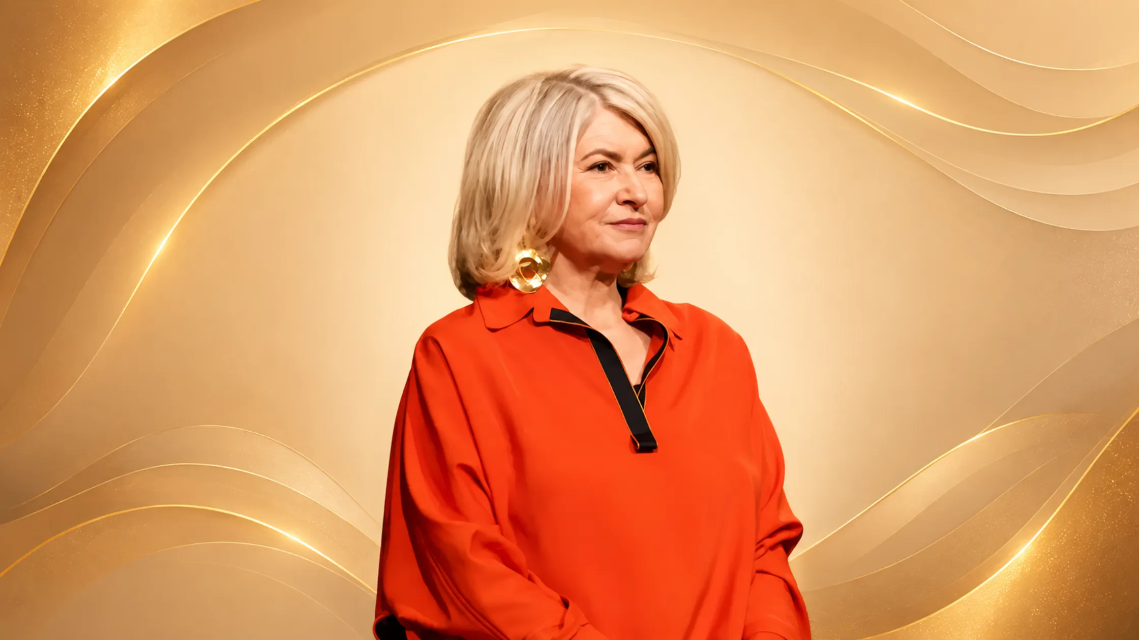 How to Achieve Effortless Celebrity Chic with the Yes Chef S01 Martha Stewart Orange Pullover Top