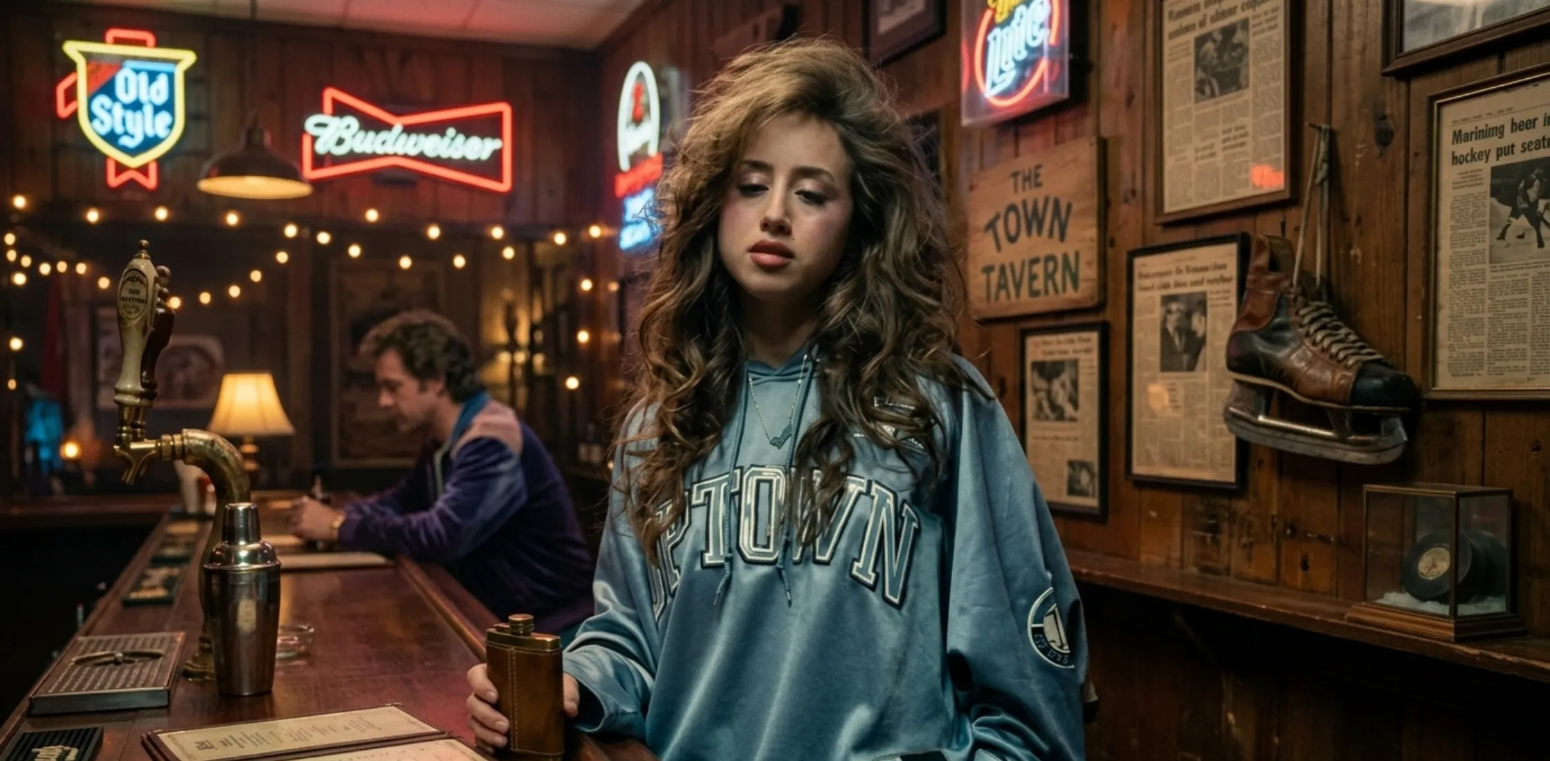 Euphoria Season 3 Angel UpTown Blue Collegiate Graphic Varsity Hoodie