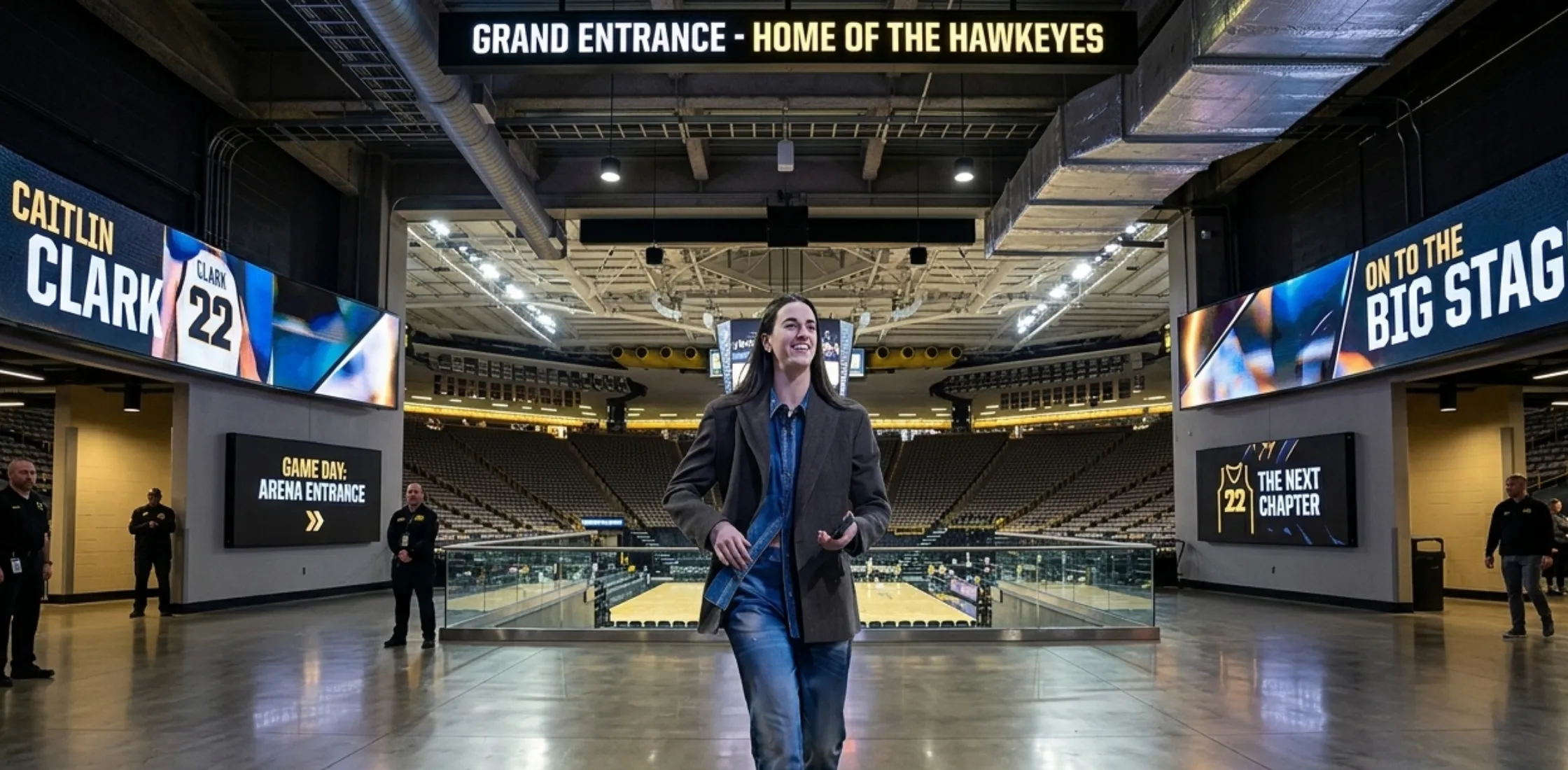 Caitlin Clark Washington Mystics vs Indiana Fever grey double-breasted oversized blazer with structured shoulders and wool-blend tailoring