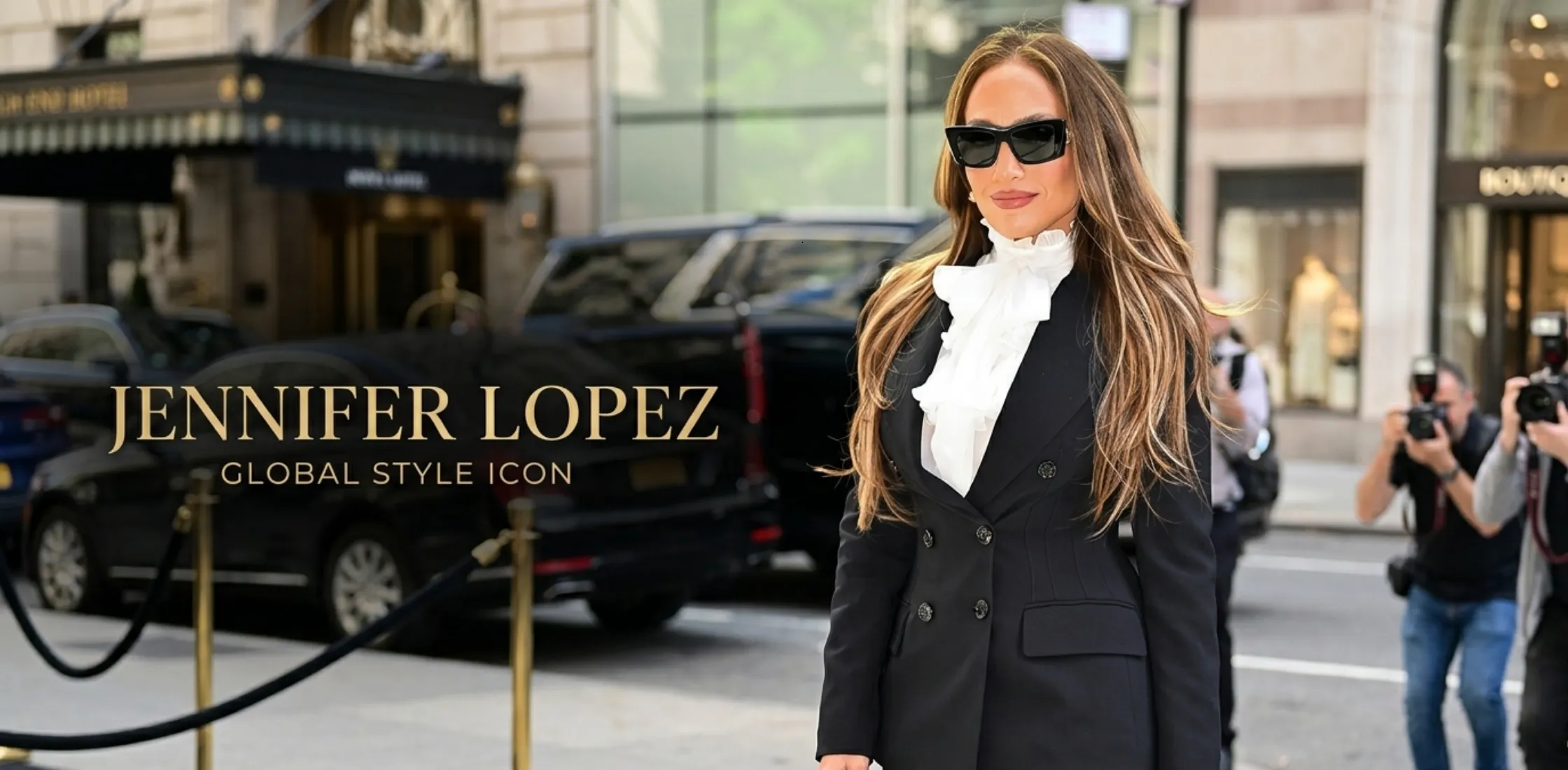 Jennifer Lopez Watch What Happens Live NYC 2026 Black Double-Breasted Blazer with Peak Lapels