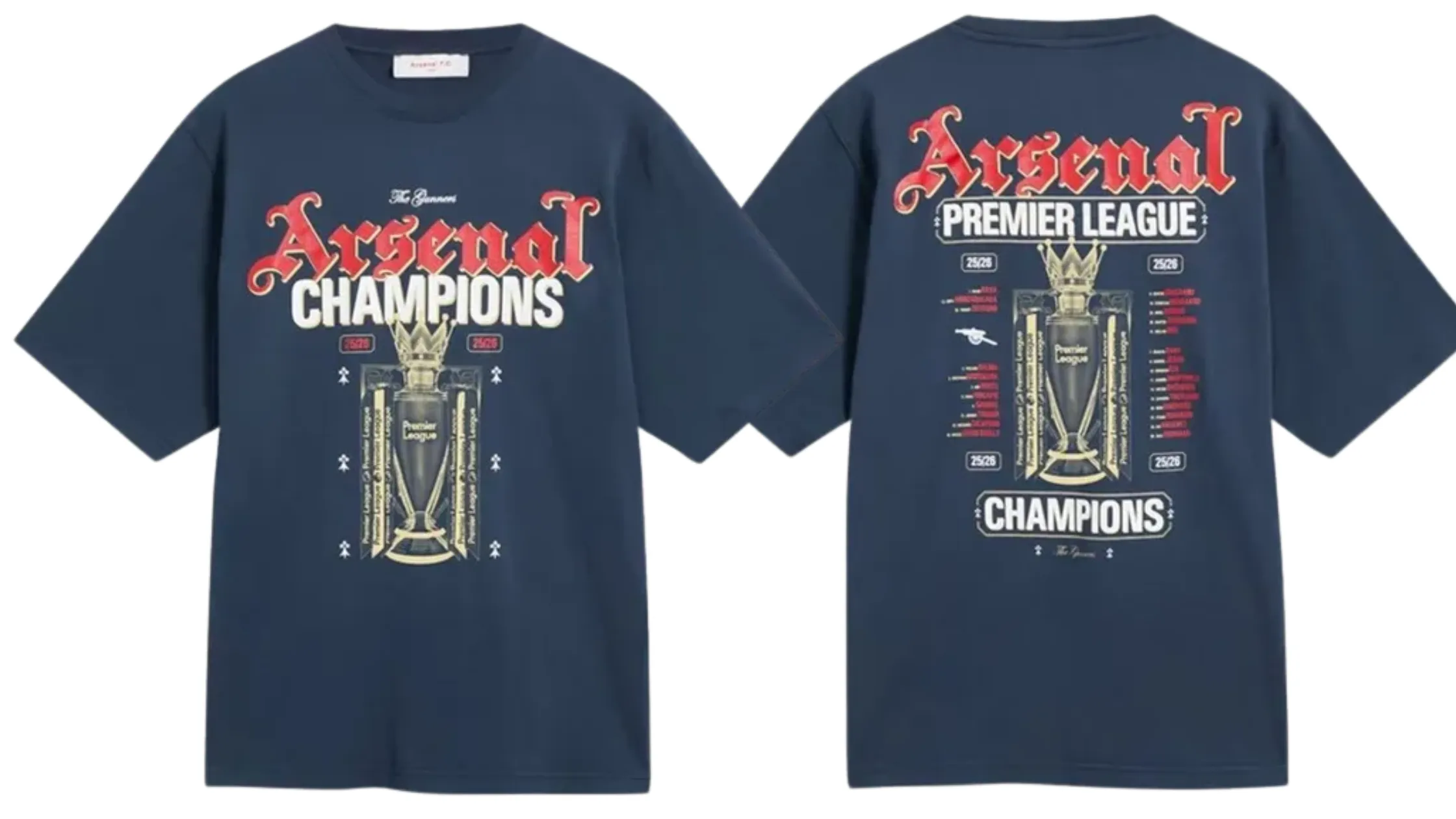 Why the Arsenal Premier League Champions 25/26 Crew T-Shirt Is a Must-Have for Every Fan