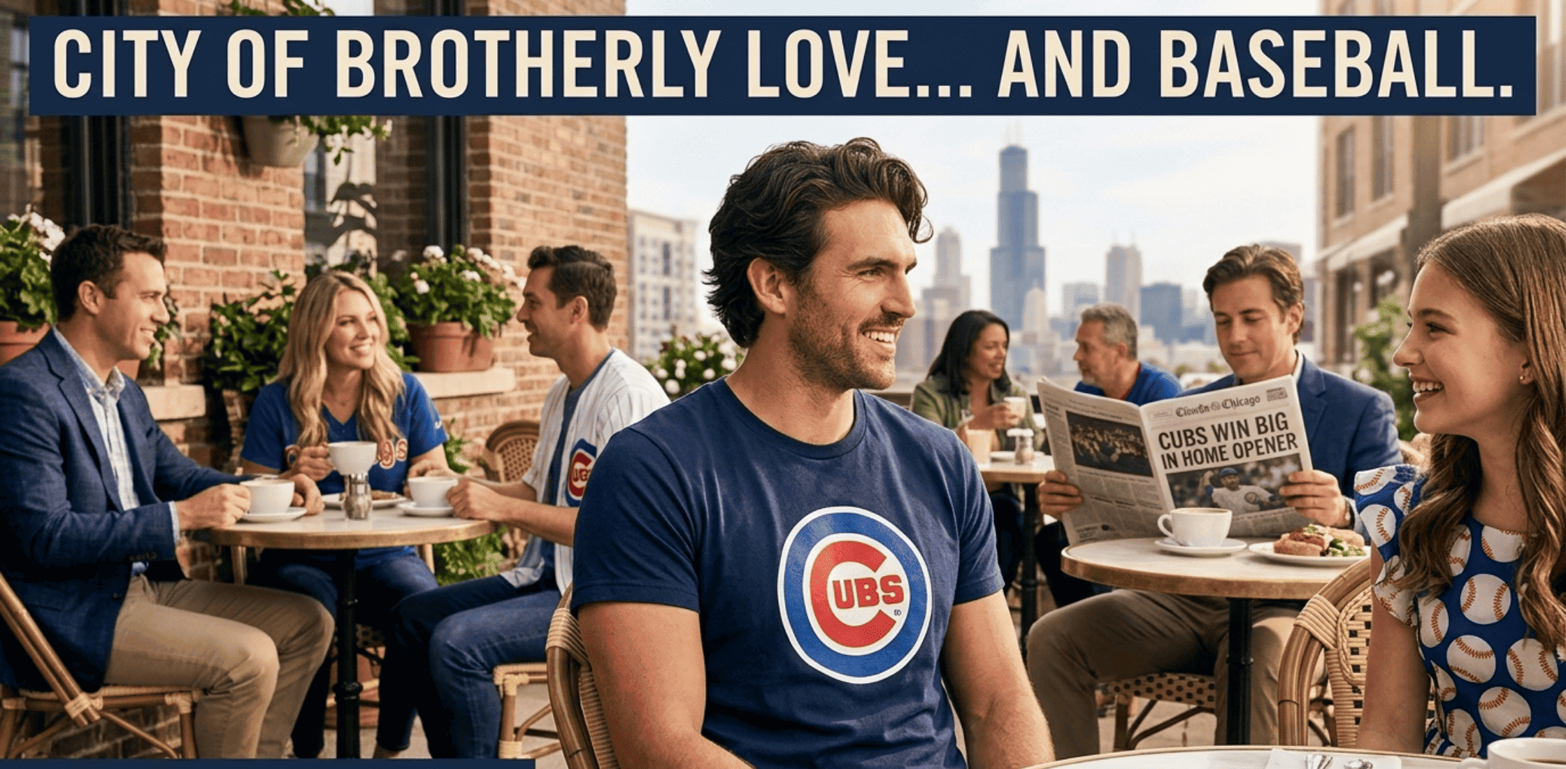 Chad DiMera Cubs navy blue T-shirt
