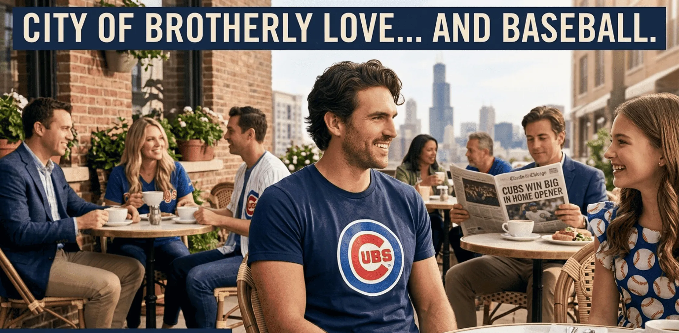 Chad DiMera Cubs navy blue T-shirt