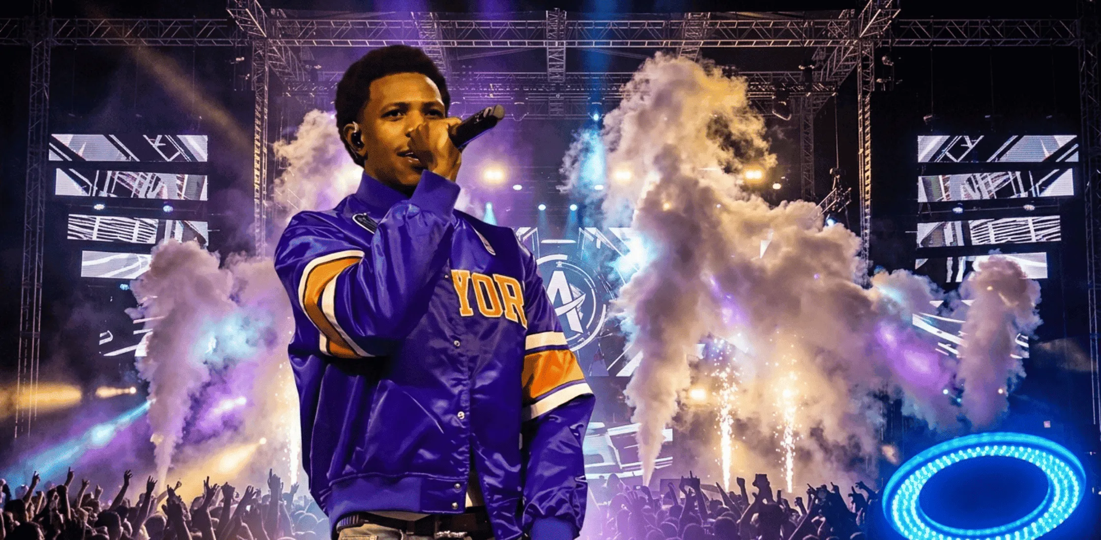 A Boogie Knicks varsity bomber jacket NBA playoffs