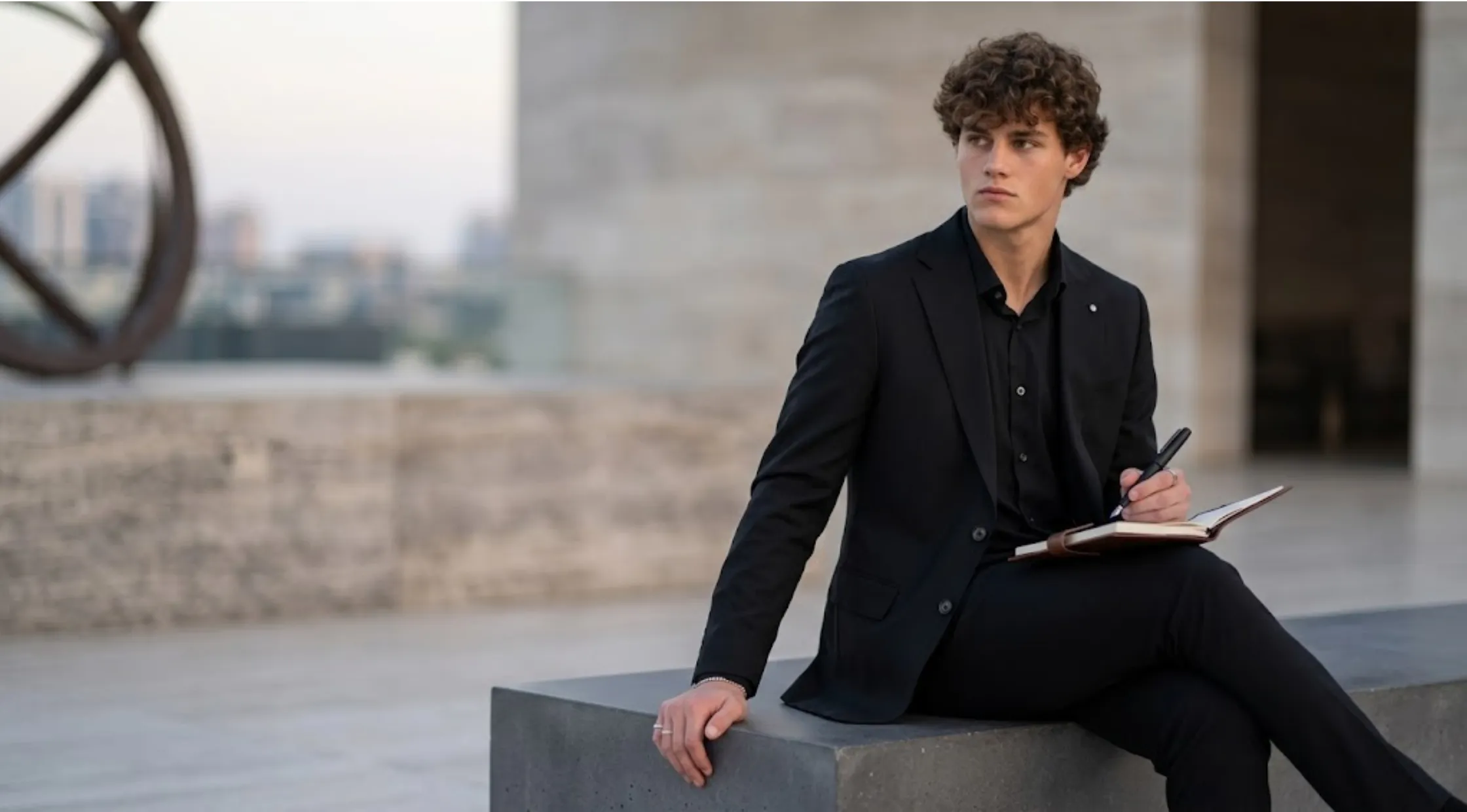 Cameron Crovetti The Boys Season 5 Premiere Black Slim Fit Blazer with Notch Lapel and Two-Button Closure