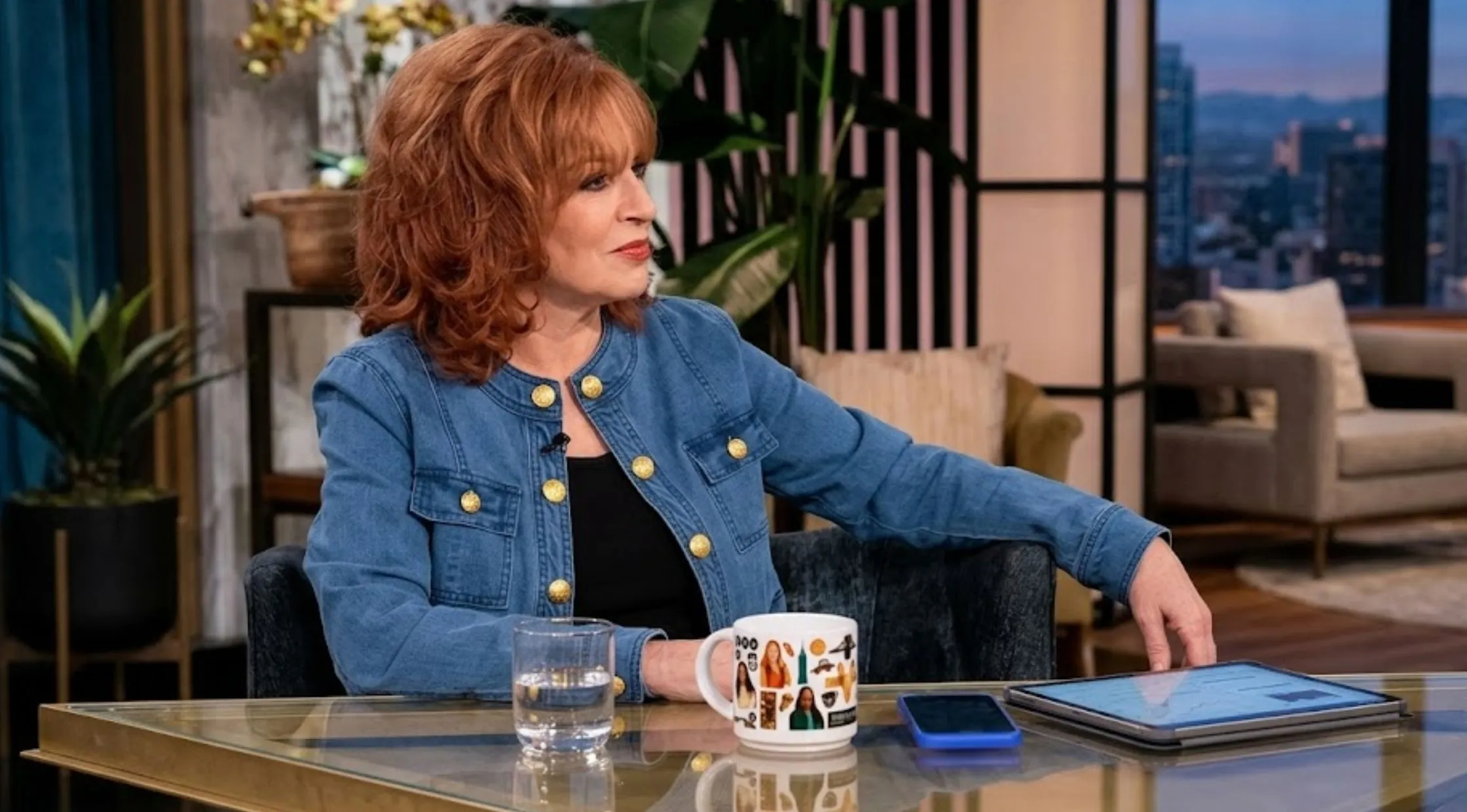 Looking for the Perfect TV-InsLooking for the Perfect TV-Inspired Denim Layer Try The View Joy Behar Collarless Denim Jacket (1)pired Denim Layer Try The View Joy Behar Collarless Denim Jacket