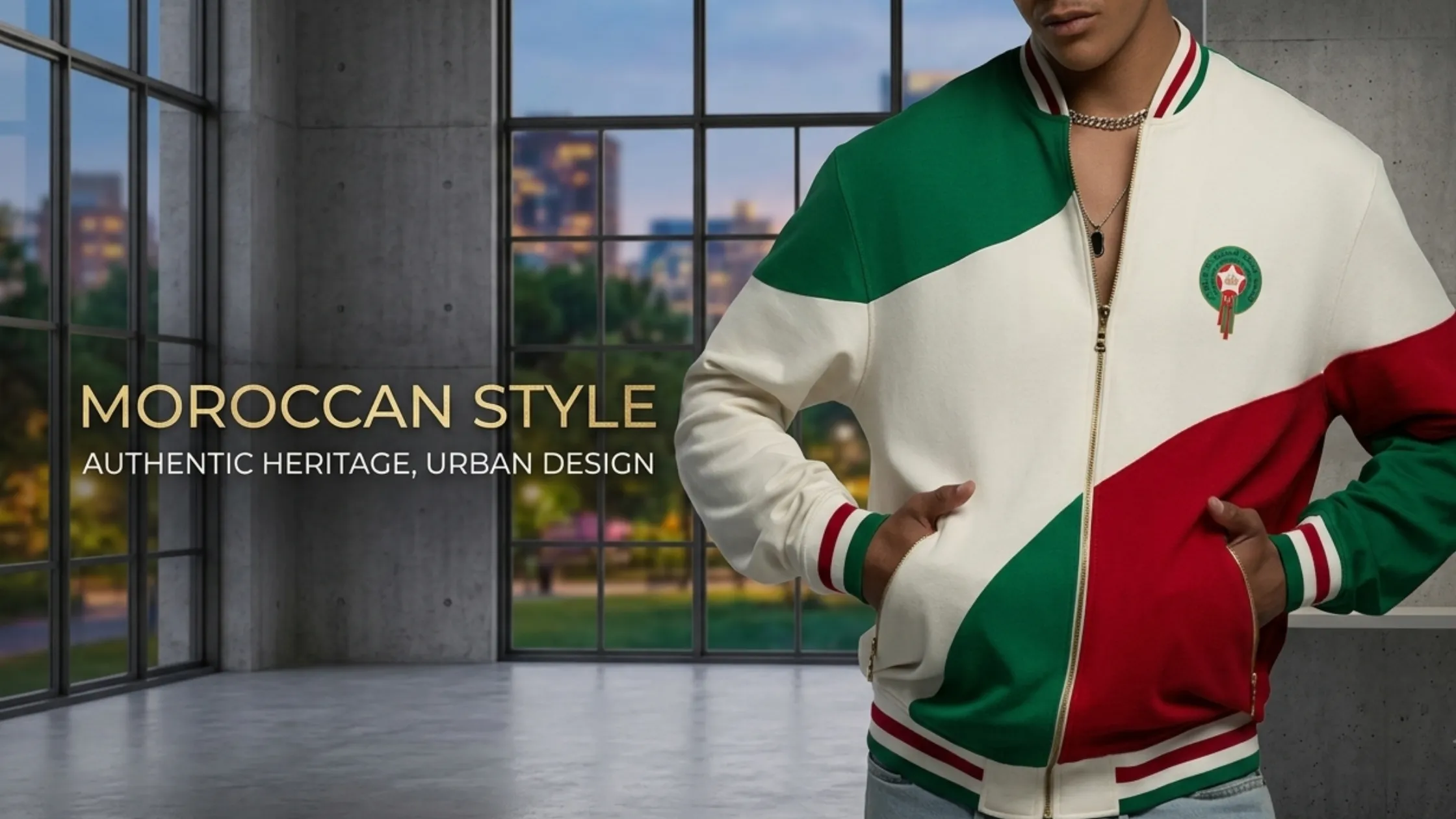 Morocco FIFA World Cup 2026 Colorblock Jacket