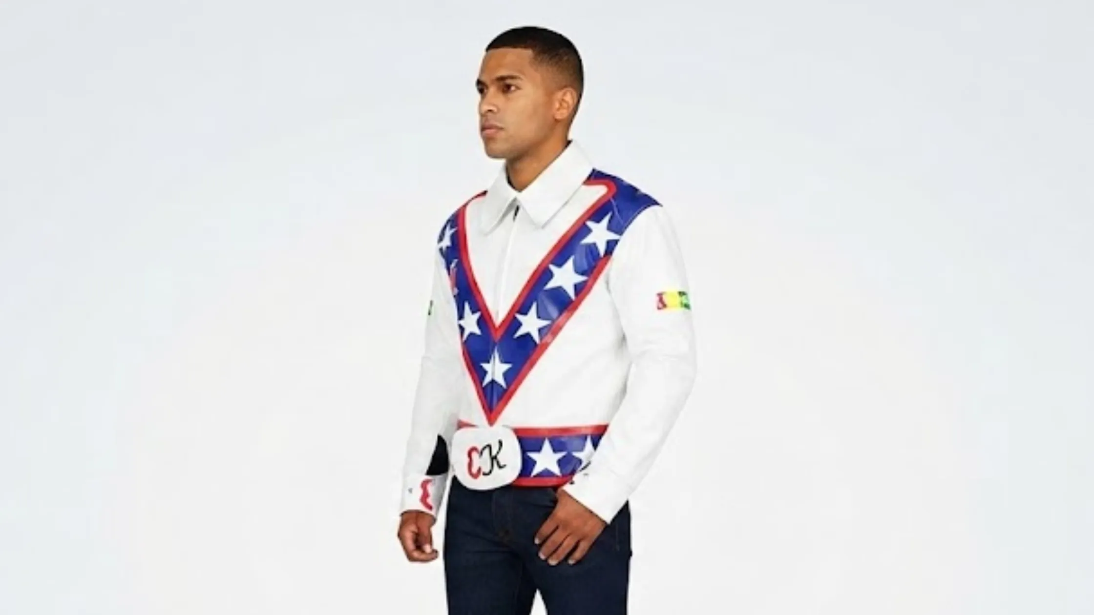 Evel Knievel Daredevil White Biker Racing Leather Jacket for Men and Women