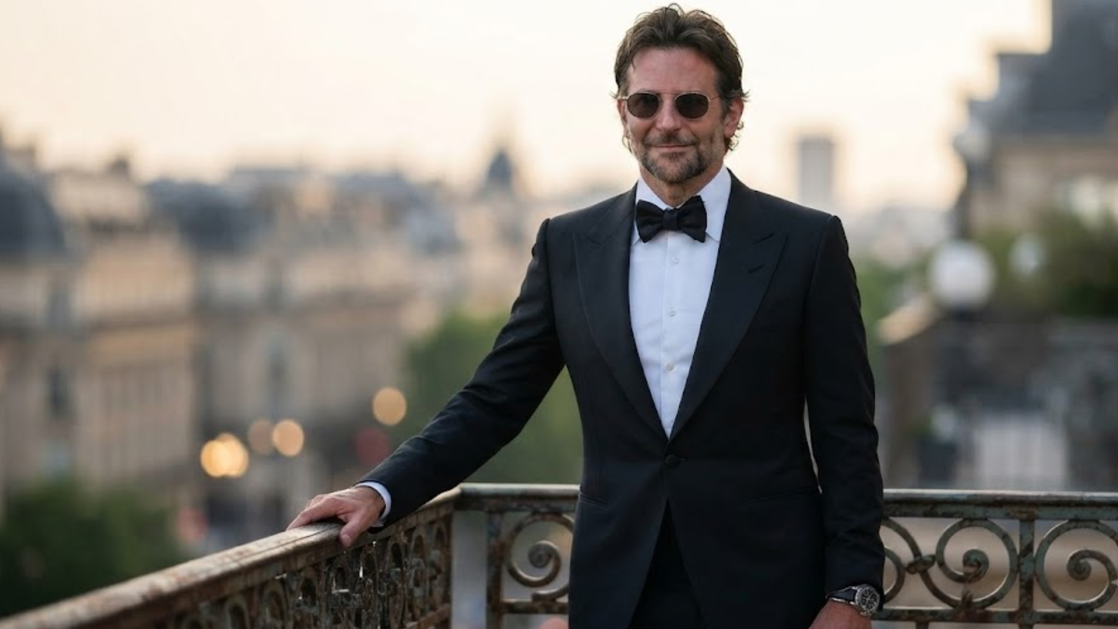 Bradley Cooper New York City Black Tuxedo Blazer with Satin Peak Lapels