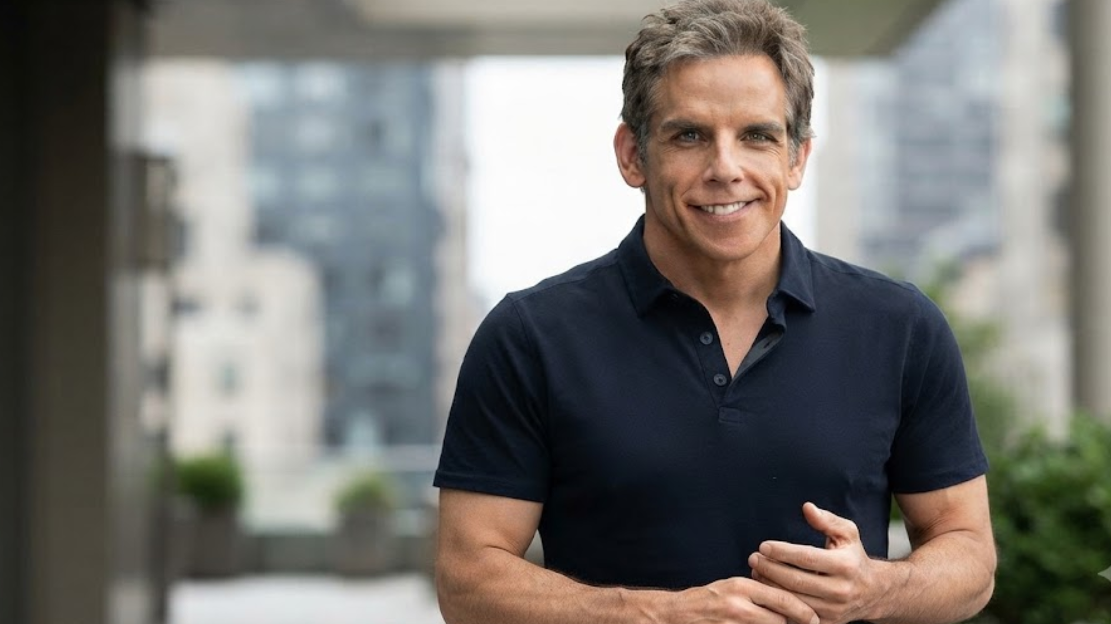 Ben Stiller Wimbledon Championships 2026 Black Three Button Performance Polo Shirt