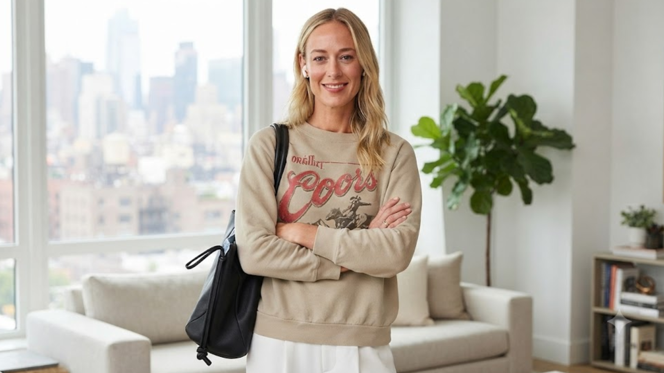 Sophie Cunningham Indiana Fever vs Las Vegas Aces Original Coors Cowboy Beige Sweatshirt