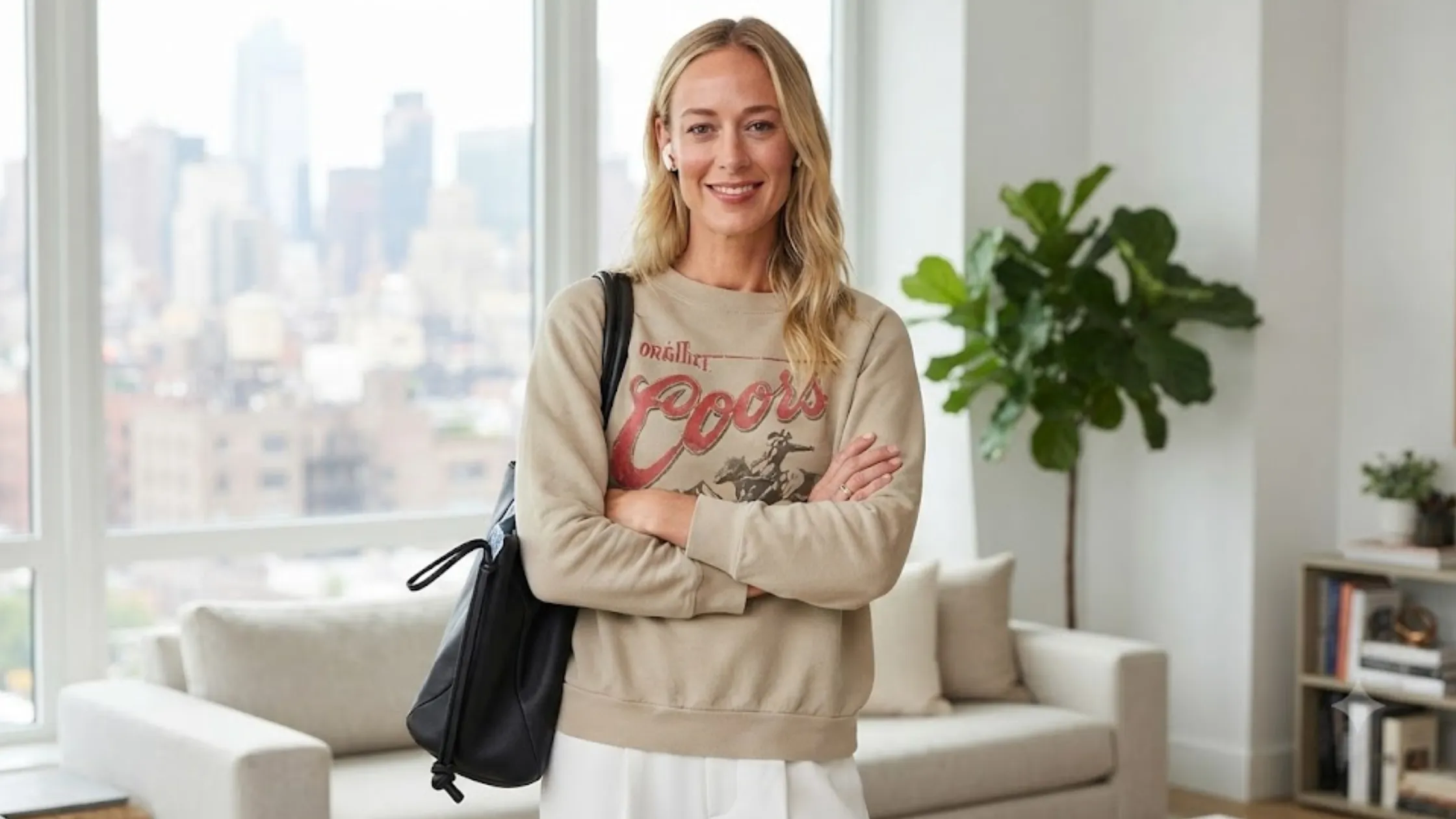 Sophie Cunningham Indiana Fever vs Las Vegas Aces Original Coors Cowboy Beige Sweatshirt
