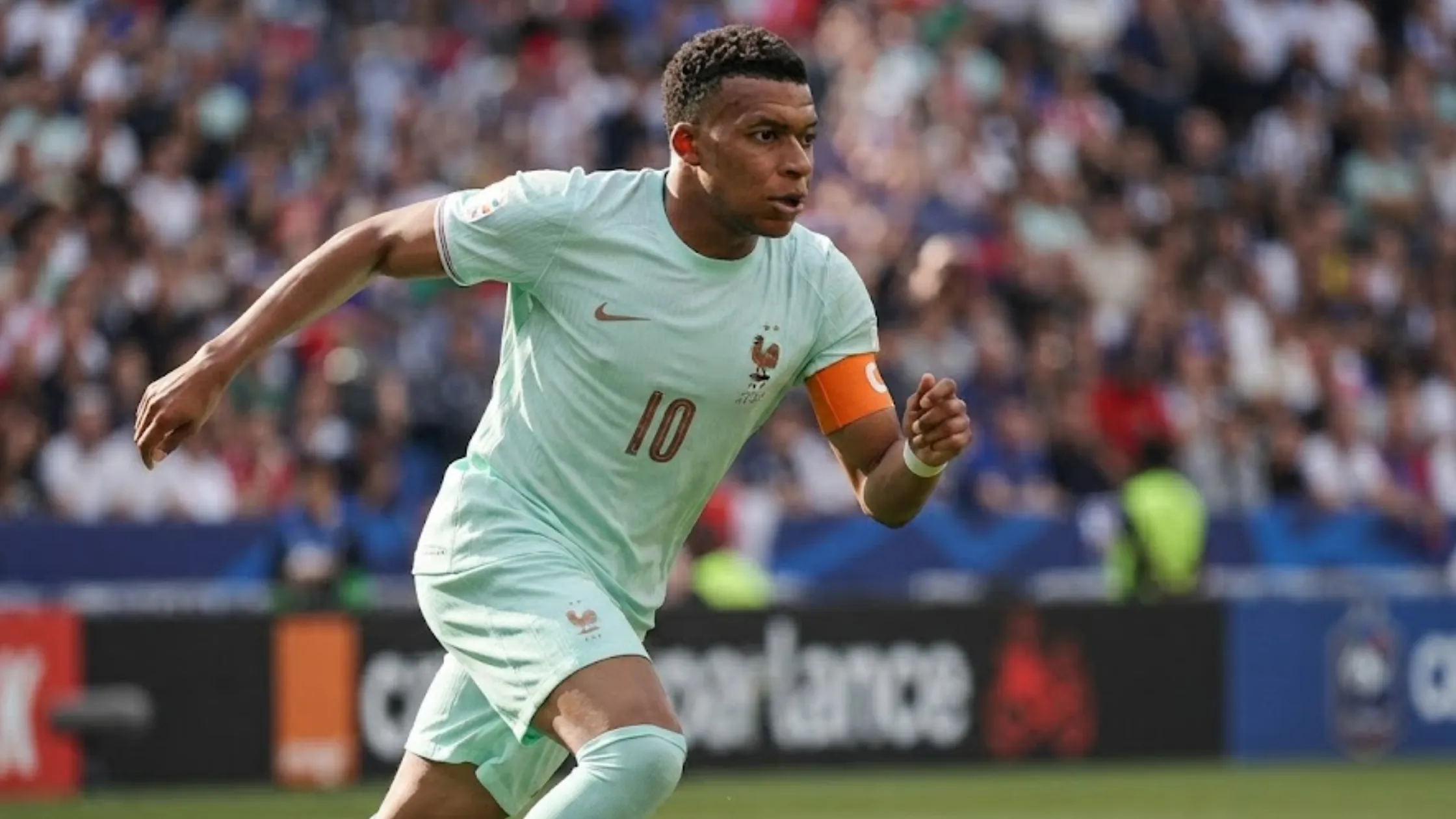 FIFA World Cup 2026 Kylian Mbappé France vs Morocco Mint Green Number 10 Soccer Jersey
