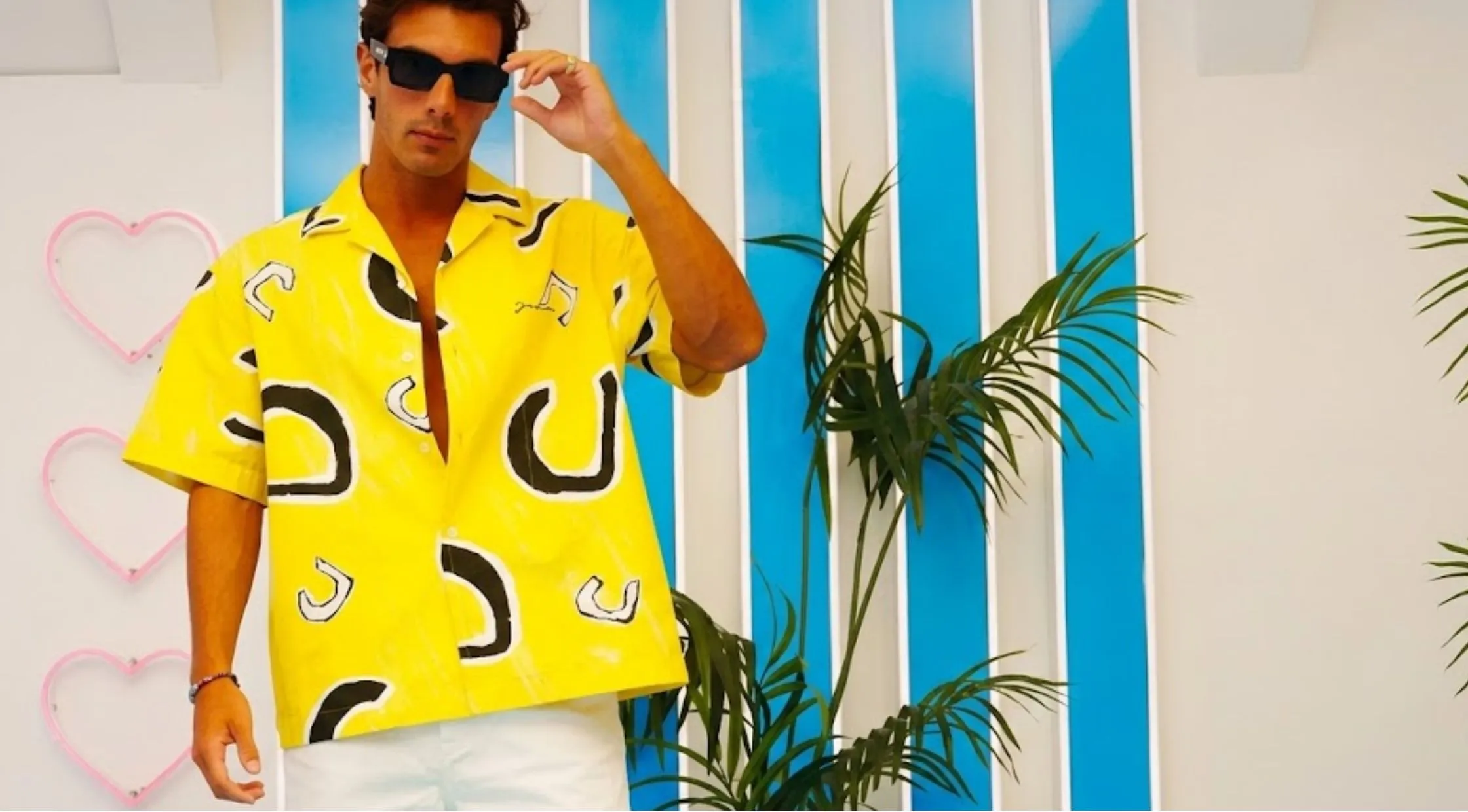 How to Elevate Summer Style with Lorenzo Alessi’s Retro Yellow Camp Collar Shirt