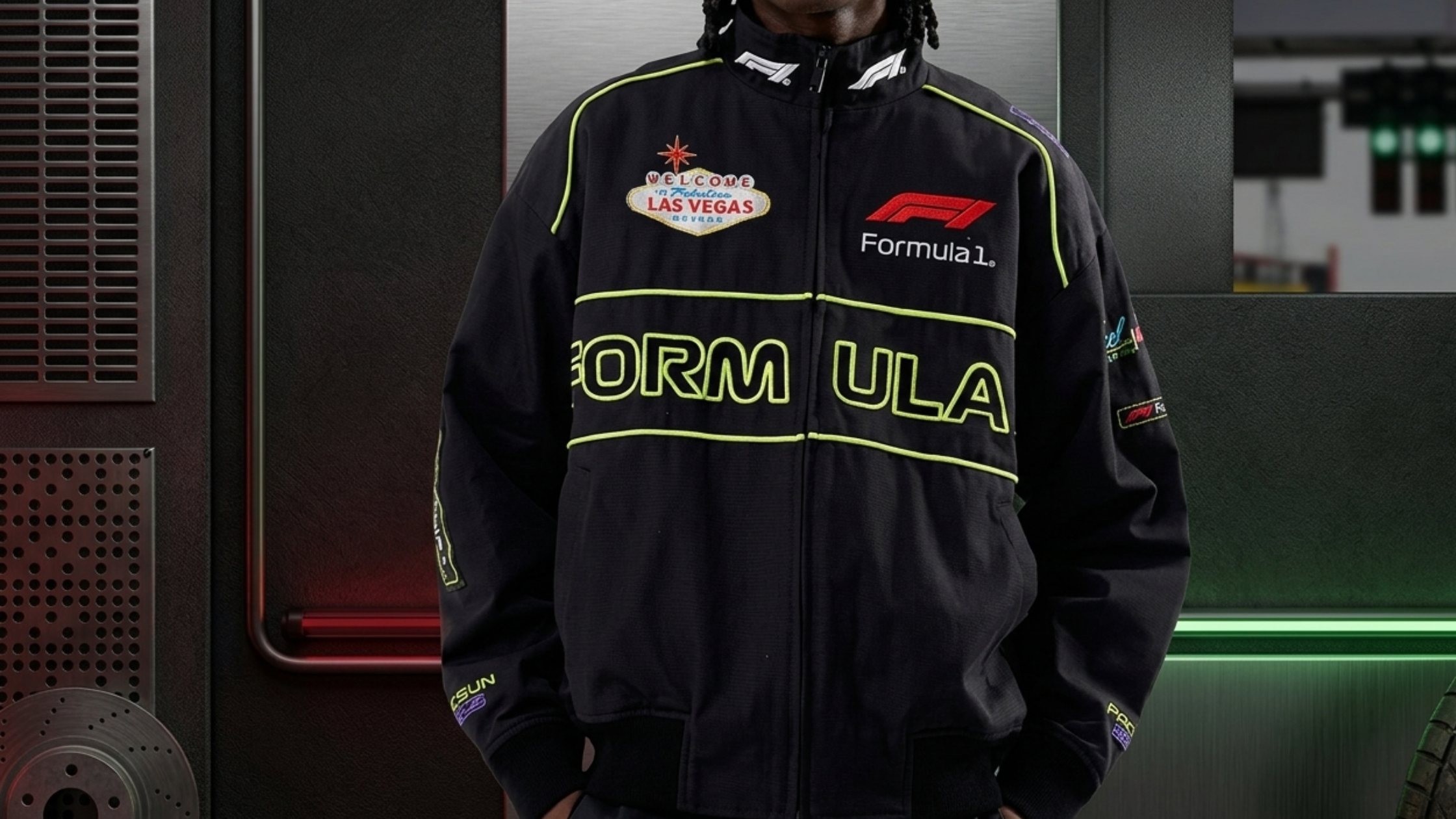 F1 Las Vegas Black Racing Jacket