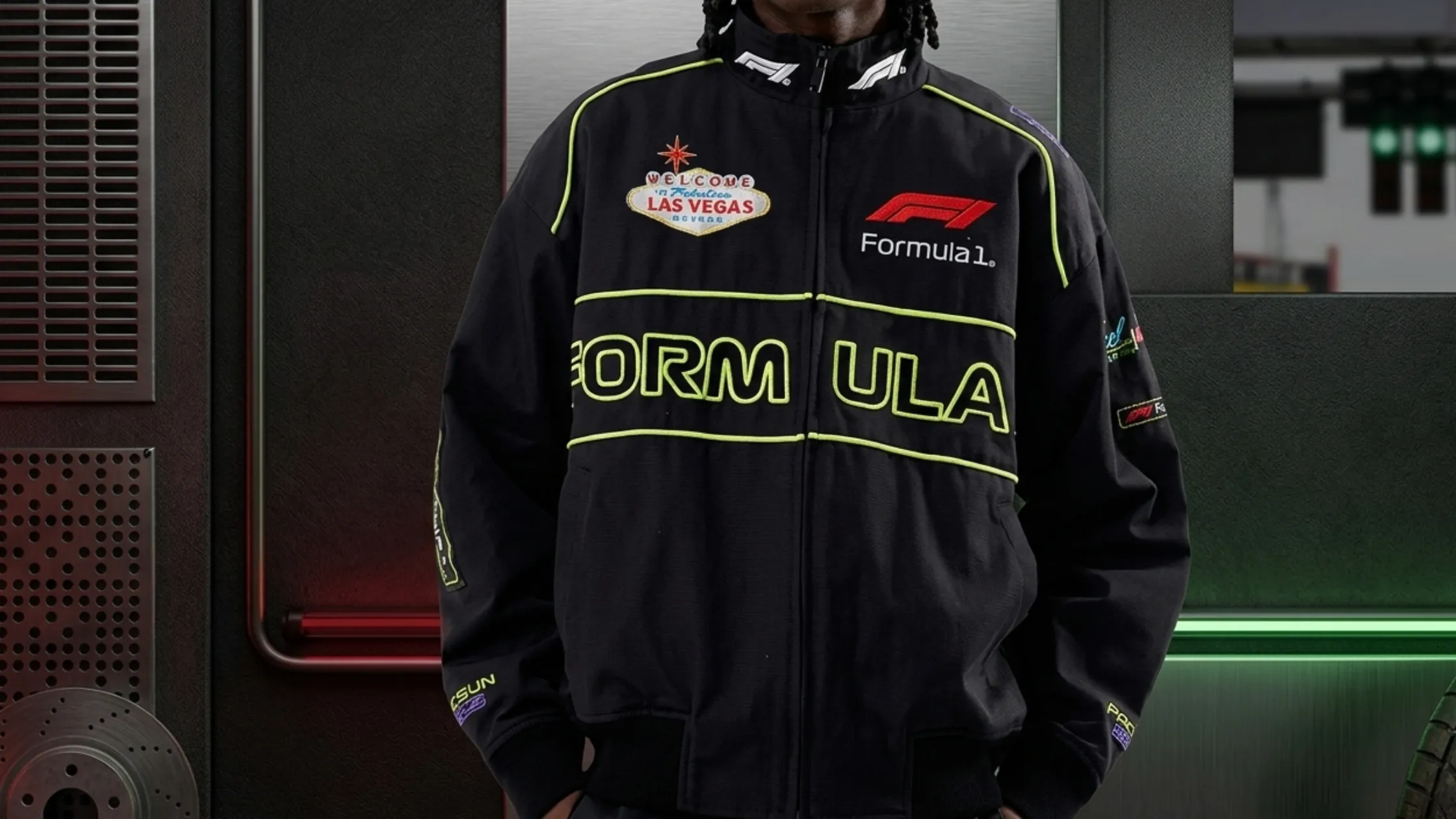 F1 Las Vegas Black Racing Jacket