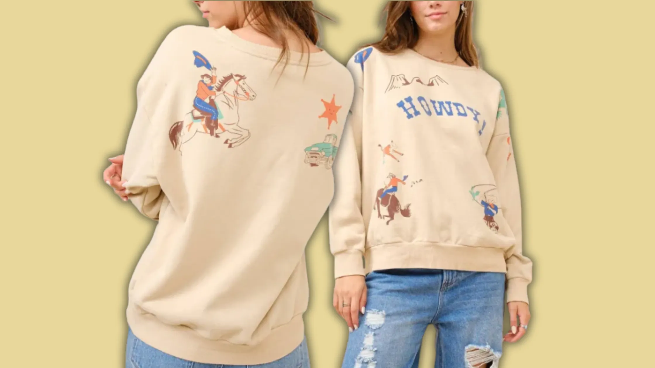 Looking for The McBee Dynasty S03 Kacie Adkison Cream “Howdy” Sweater Here's Why It's the Ultimate Western Fashion Pick