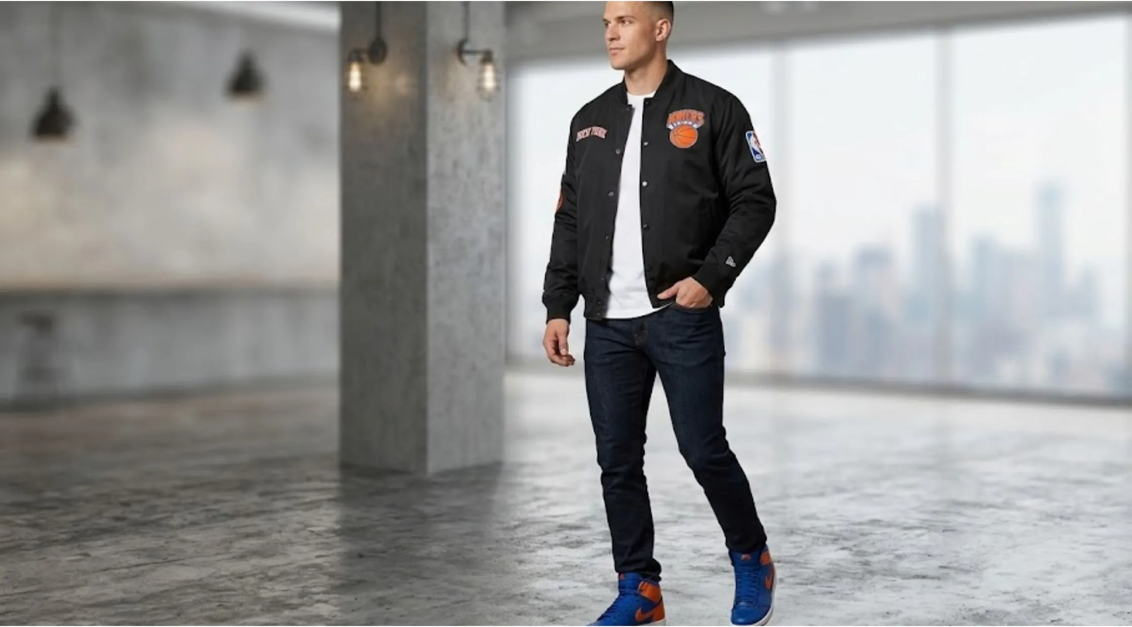 How to Style the New York Knicks Black Hardwood Classics Blackout Jacket for a Bold Streetwear Look
