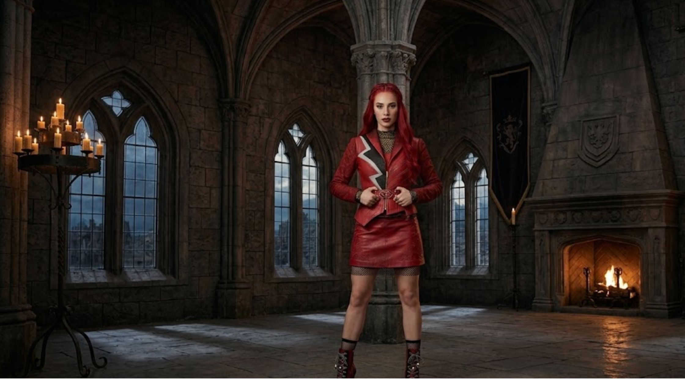 How to Channel Rebel Fantasy Style with the Descendants Wicked Wonderland Kylie Cantrall Red Jacket