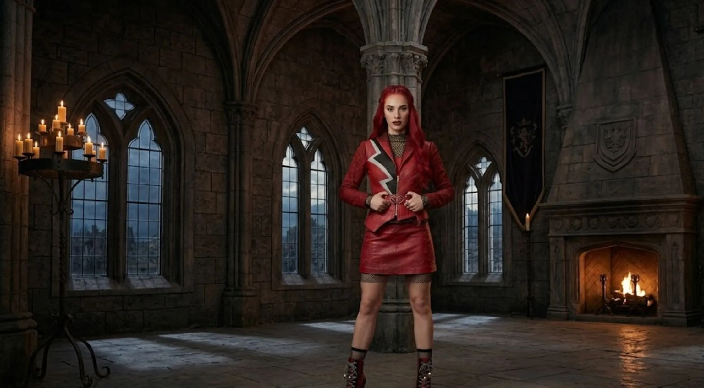 How to Channel Rebel Fantasy Style with the Descendants Wicked Wonderland Kylie Cantrall Red Jacket