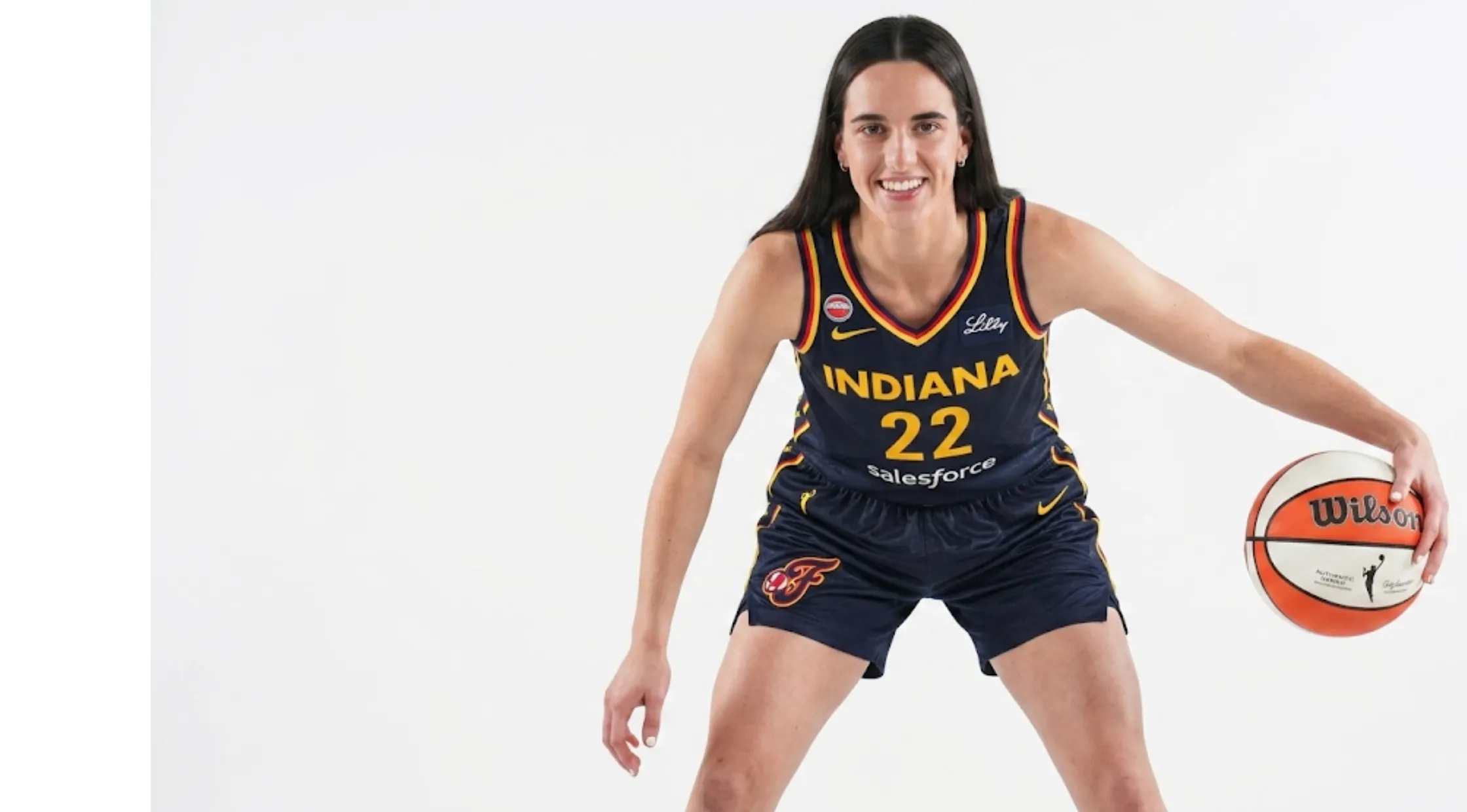 Caitlin Clark Indiana Fever 2026 Media Day Navy Blue Number 22 Basketball Jersey