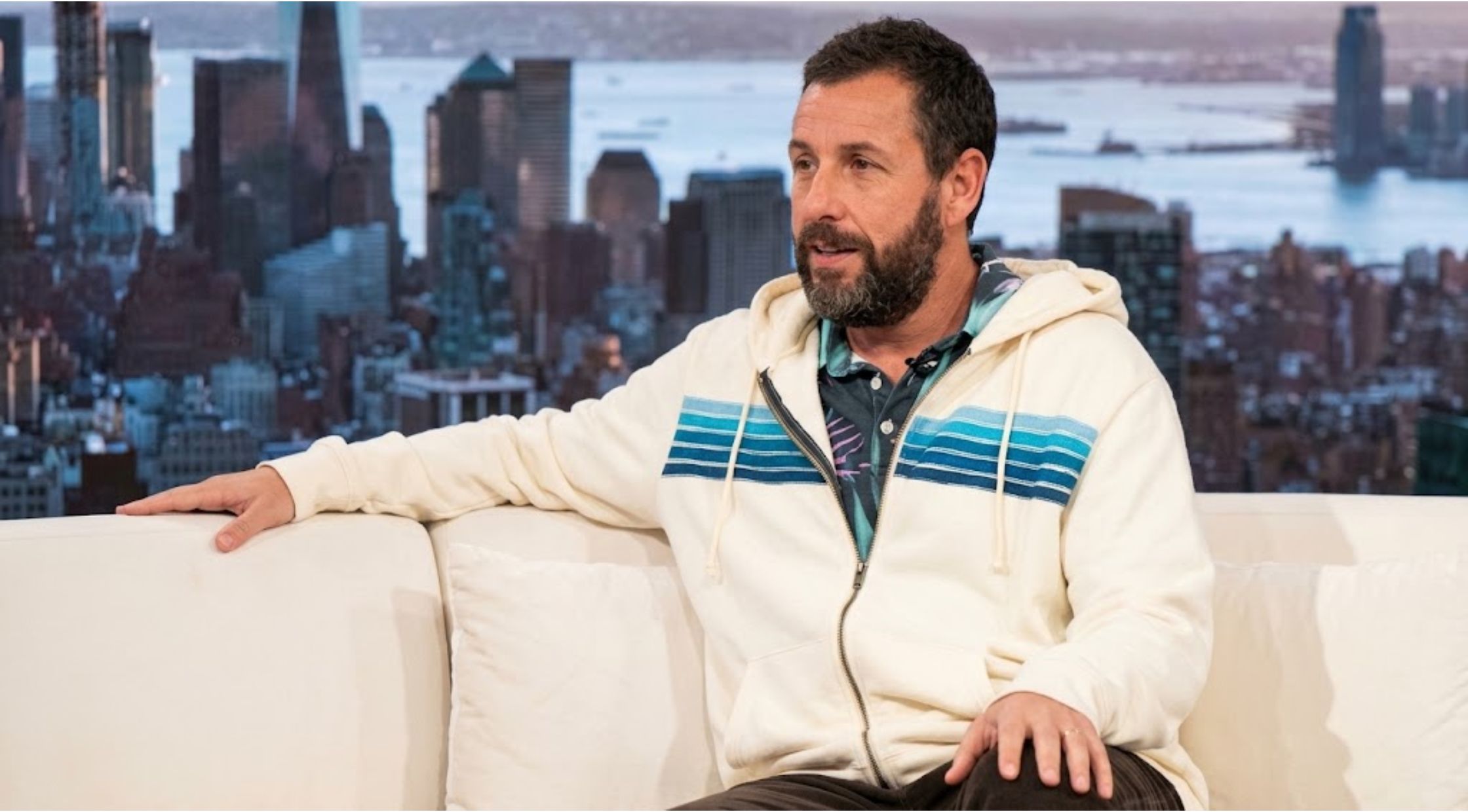 How to Style the Drew Barrymore Show 2025 Adam Sandler Striped Hoodie for a Relaxed Celebrity Look