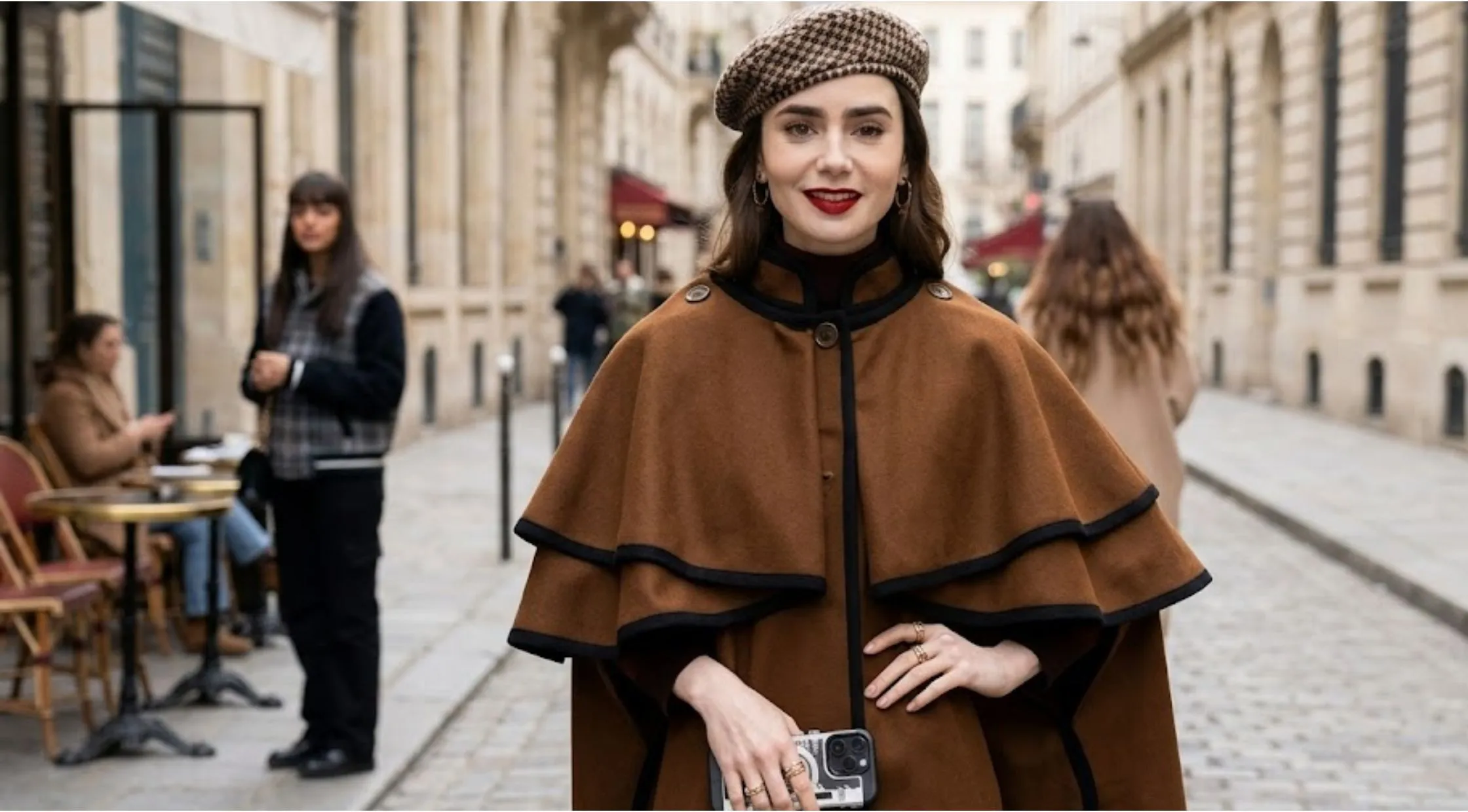 Why Emily Cooper’s Brown Cape Coat is the Ultimate Parisian Fashion Grail