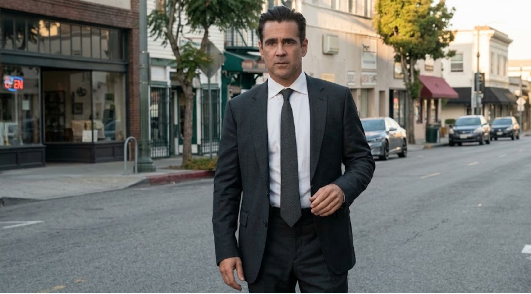 Why Colin Farrell’s Black Tailored Suit in Sugar is the Ultimate Neo-Noir Grail