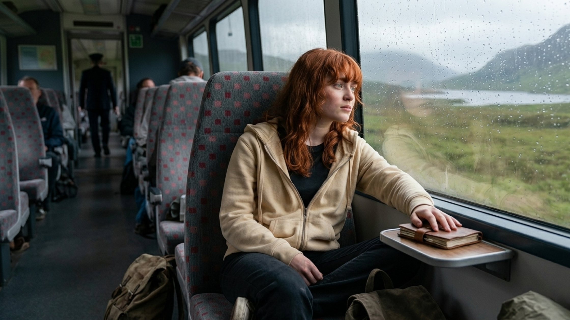 Spider-Man Brand New Day Jean Grey Beige Zip-Up Hoodie worn by Sadie Sink