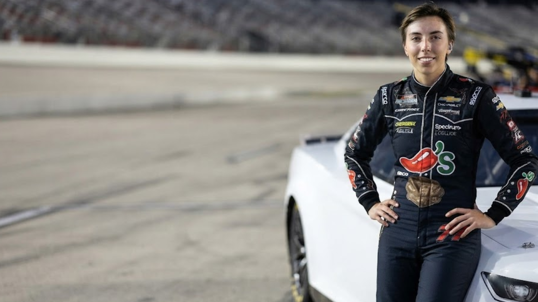 Carson Hocevar NASCAR Craftsman Truck Series SpeedyCash Black Racing Jumpsuit with stand collar