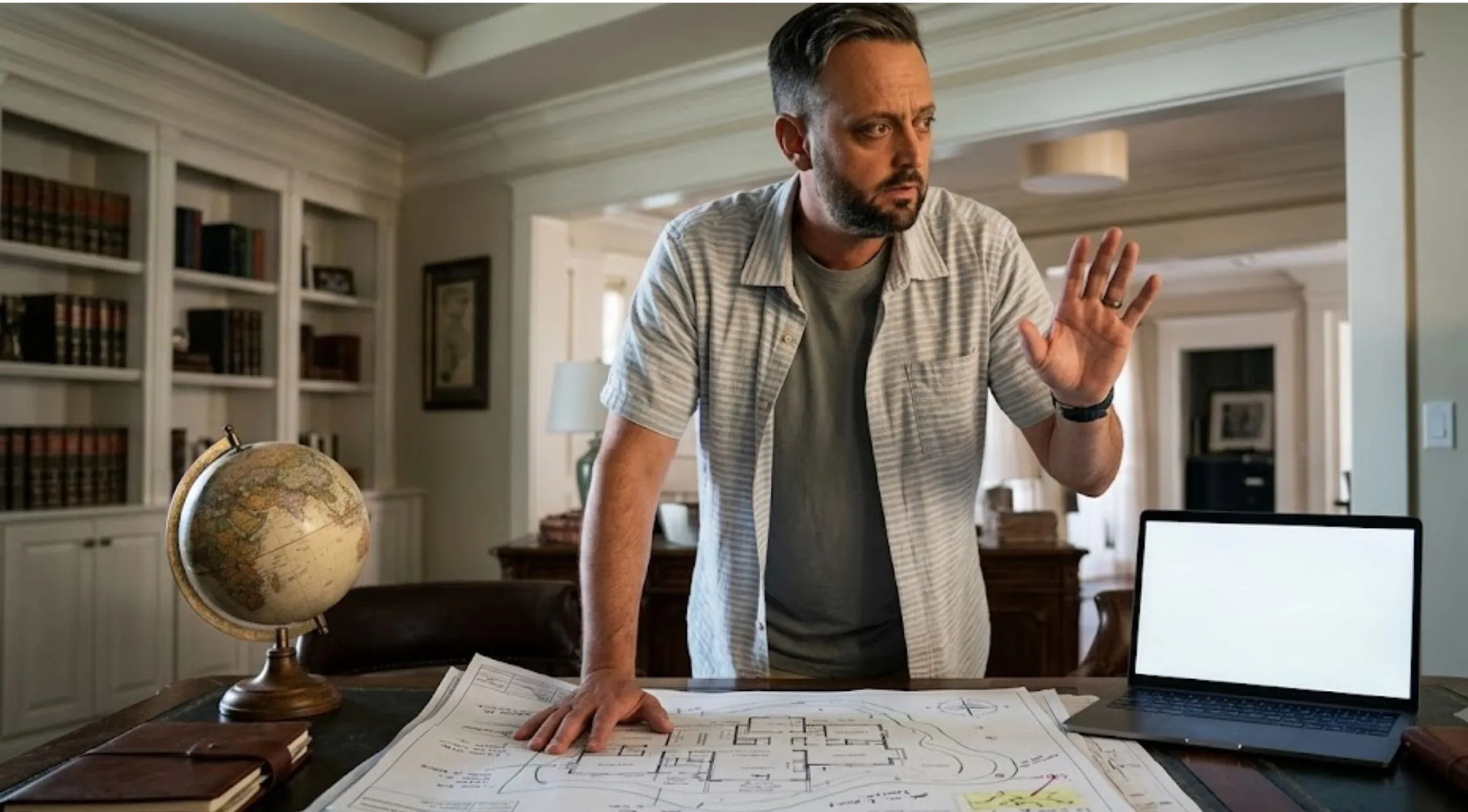 How to Elevate Your Everyday Style with The Breadwinner Nate Bargatze Light Gray Striped Shirt
