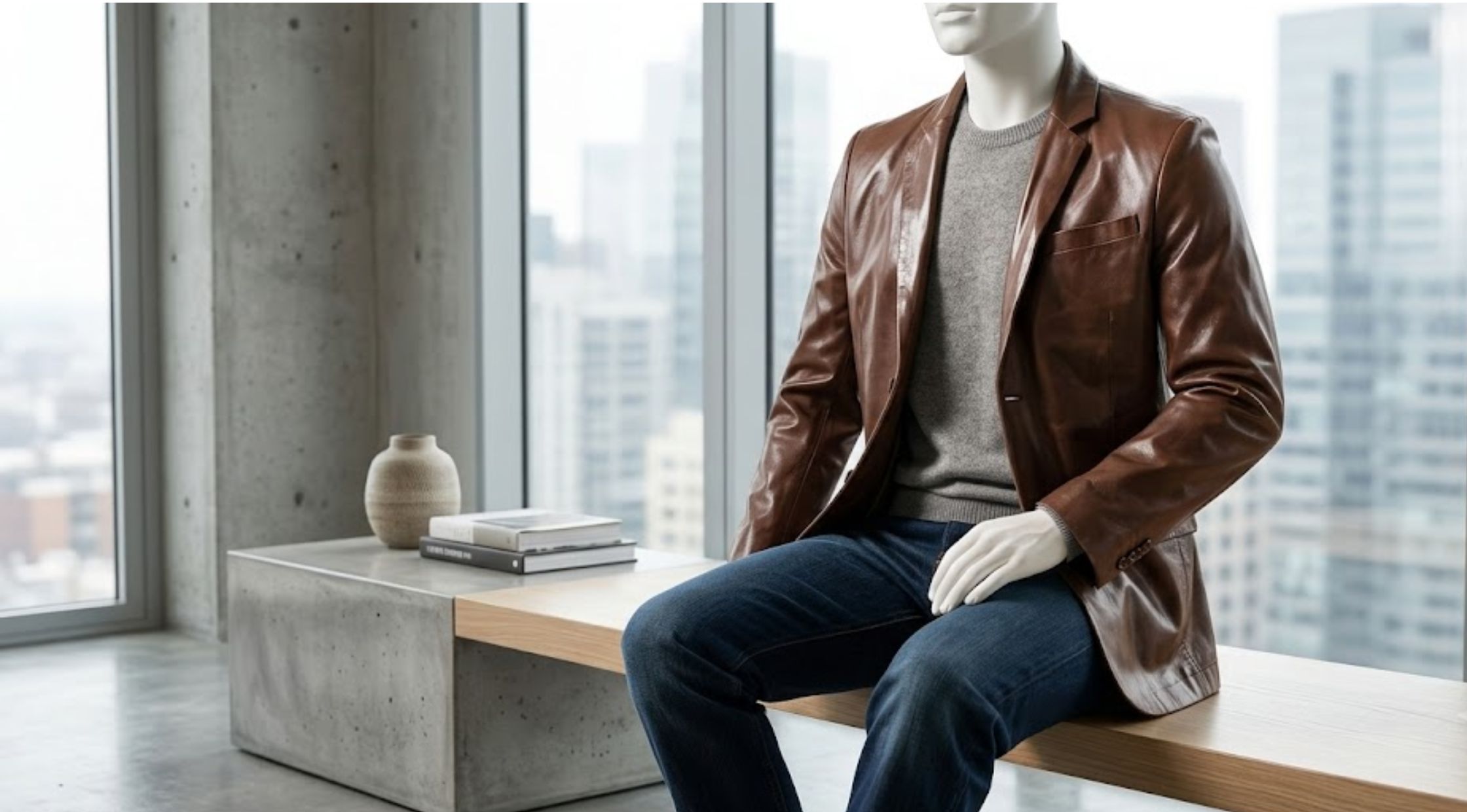 How to Upgrade Your Smart Casual Wardrobe with the Men’s Simple Brown Leather Blazer