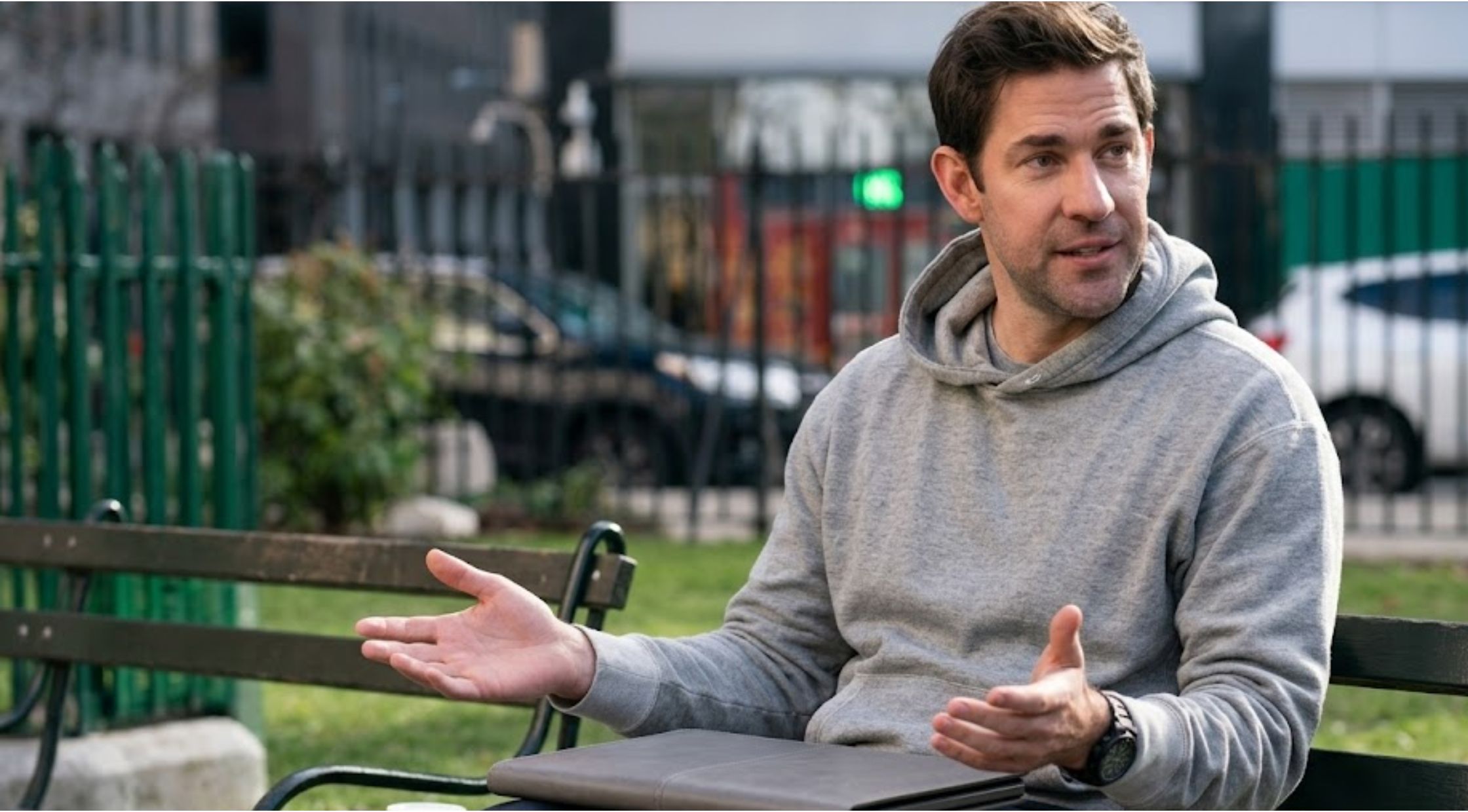 How to Achieve a Rugged Everyday Look with the Tom Clancy’s Jack Ryan Ghost War John Krasinski Grey Hoodie