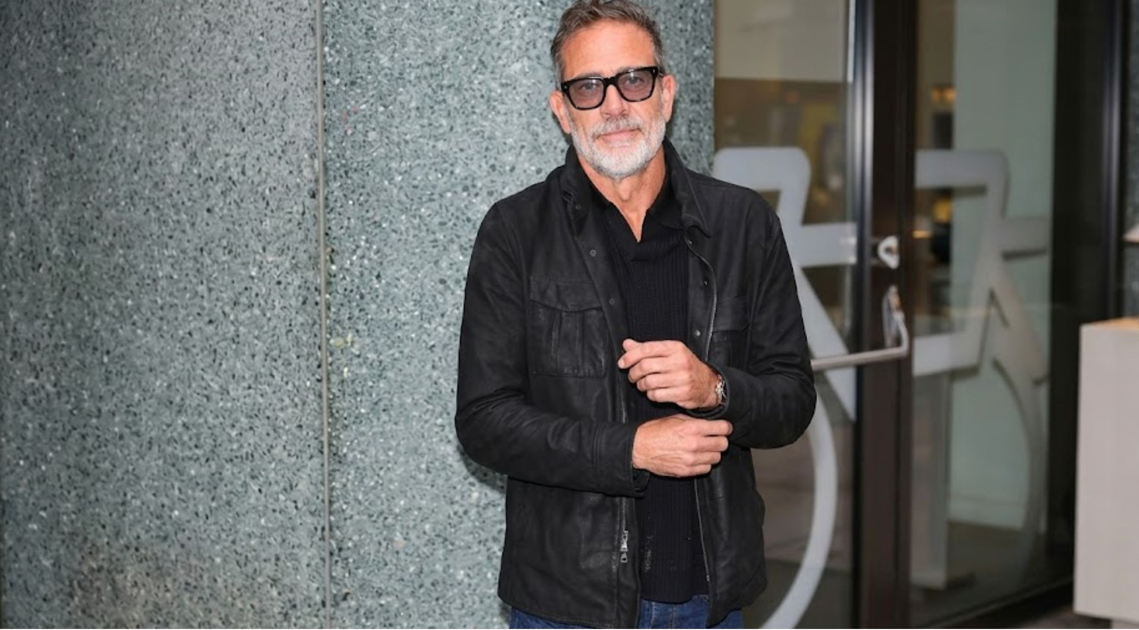 Why Jeffrey Dean Morgan’s Black Utility Jacket at ABC Studios is the Ultimate Rugged Grail